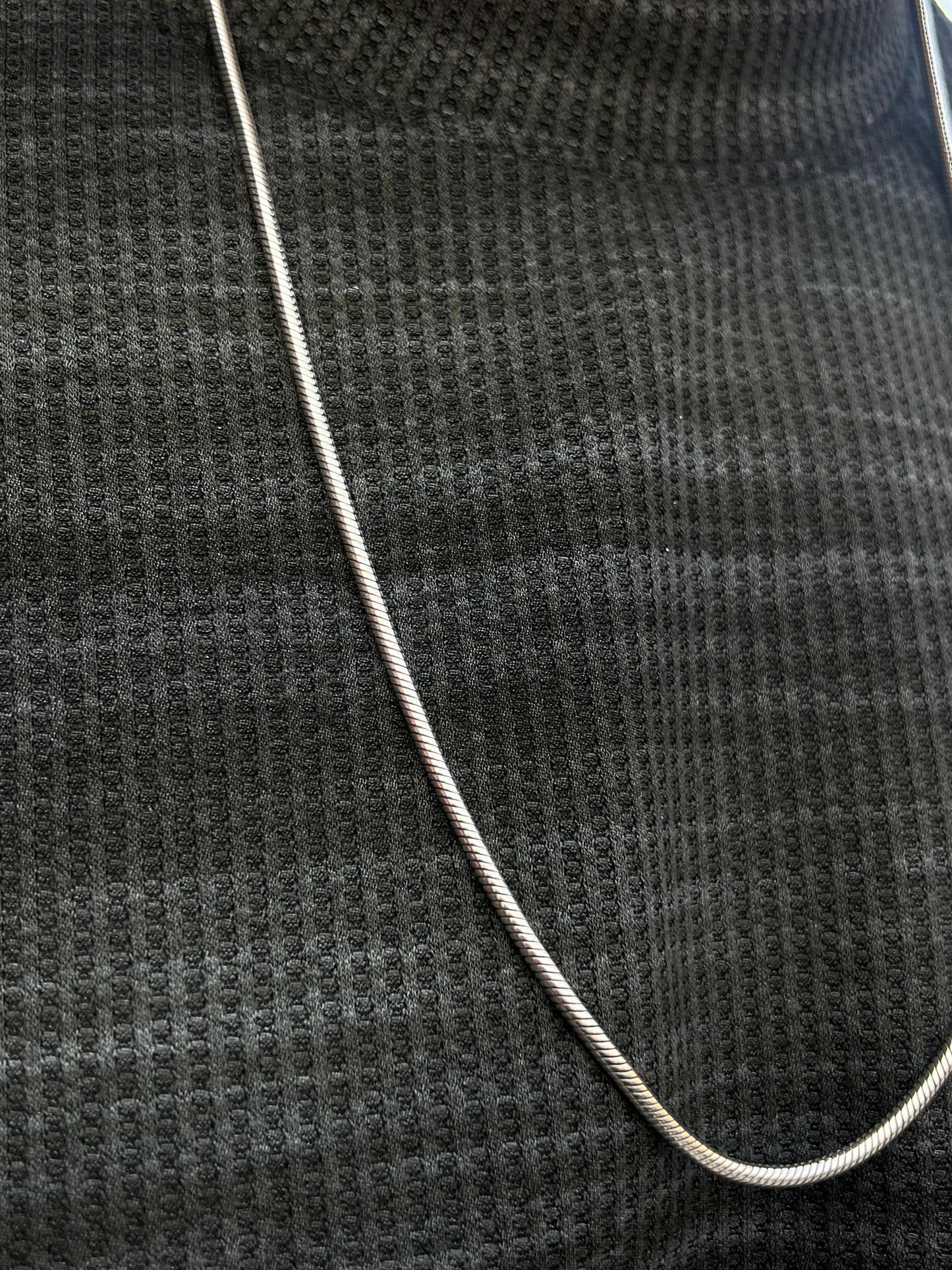 Sleek Rattail Necklace For Men Sterling Silver925-(68cm-4mm)