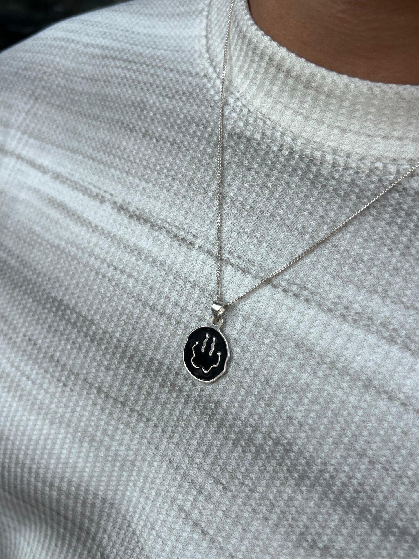 Steamy Smile Necklace for Men's Sterling Silver 925s