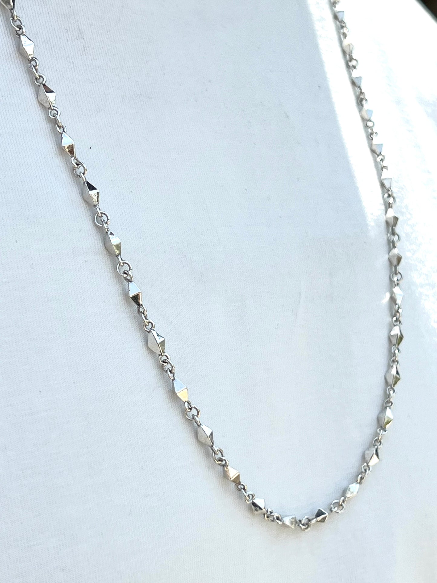 Diamond-cut bead Necklace For Men Sterling Silver - 925
