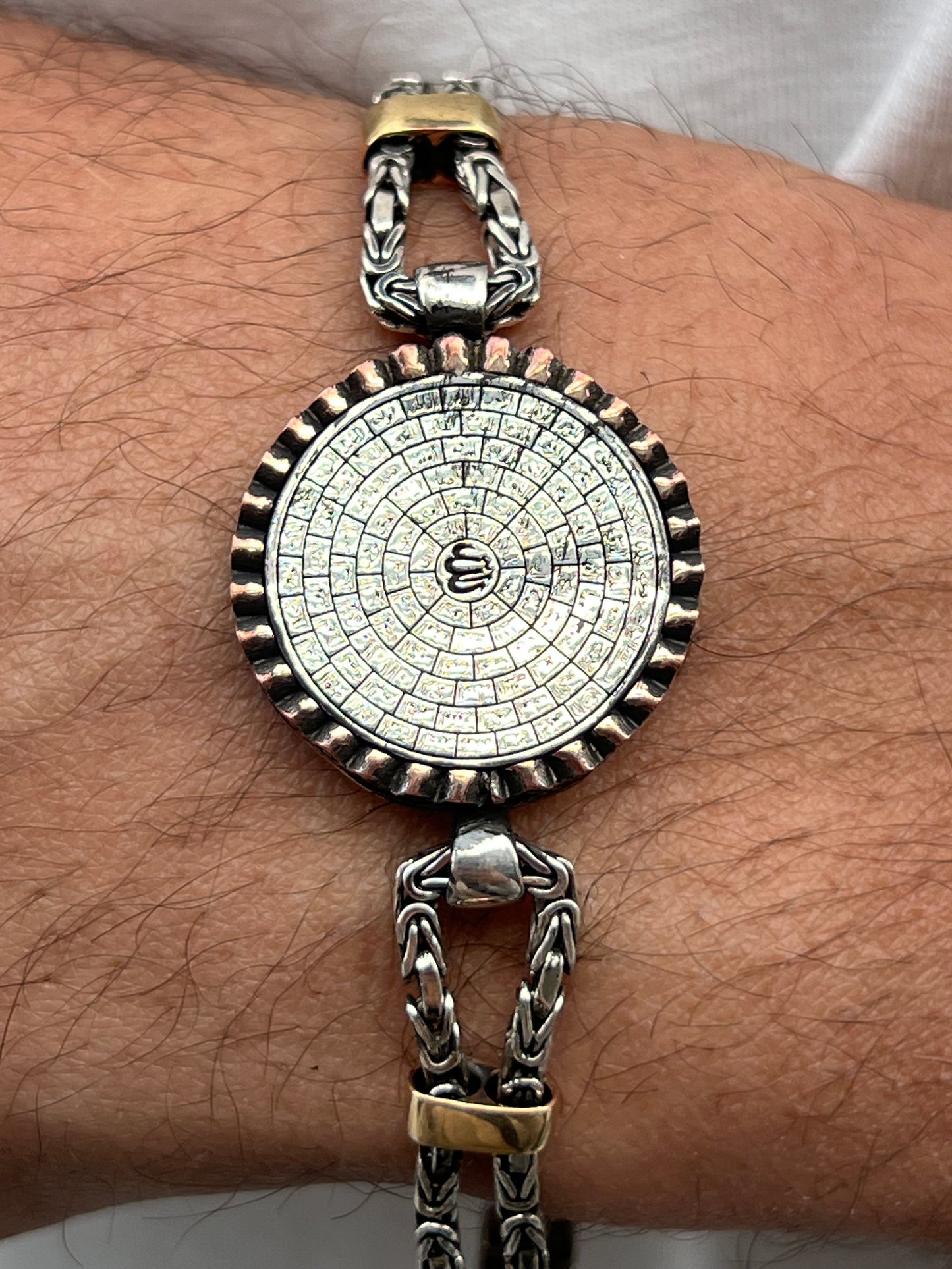 “أسماء الله الحسنى“Islamic Bracelet for Men's Sterling Silver 925s