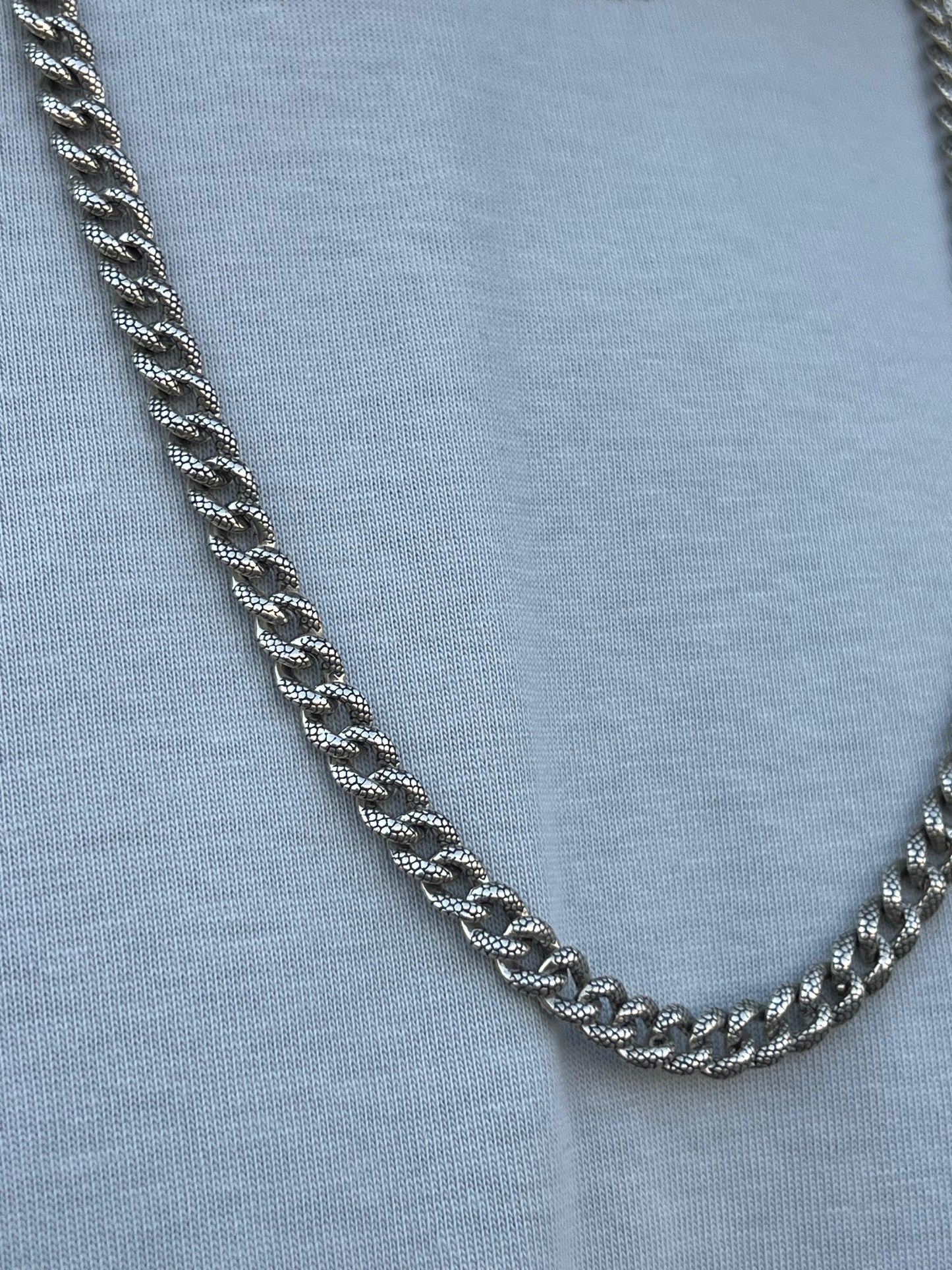 Turkish Engraved Grommet Necklace For Men Sterling Silver - 925