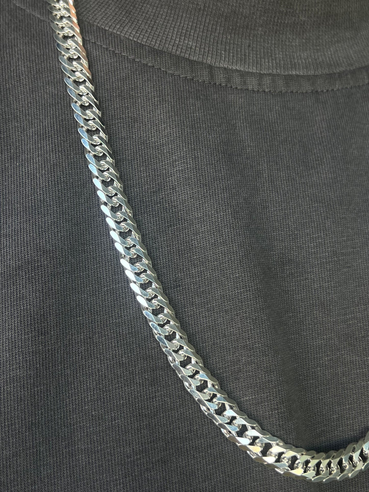 Miami Grommet Link Chain For Men Sterling Silver - 925- 2 Sizes