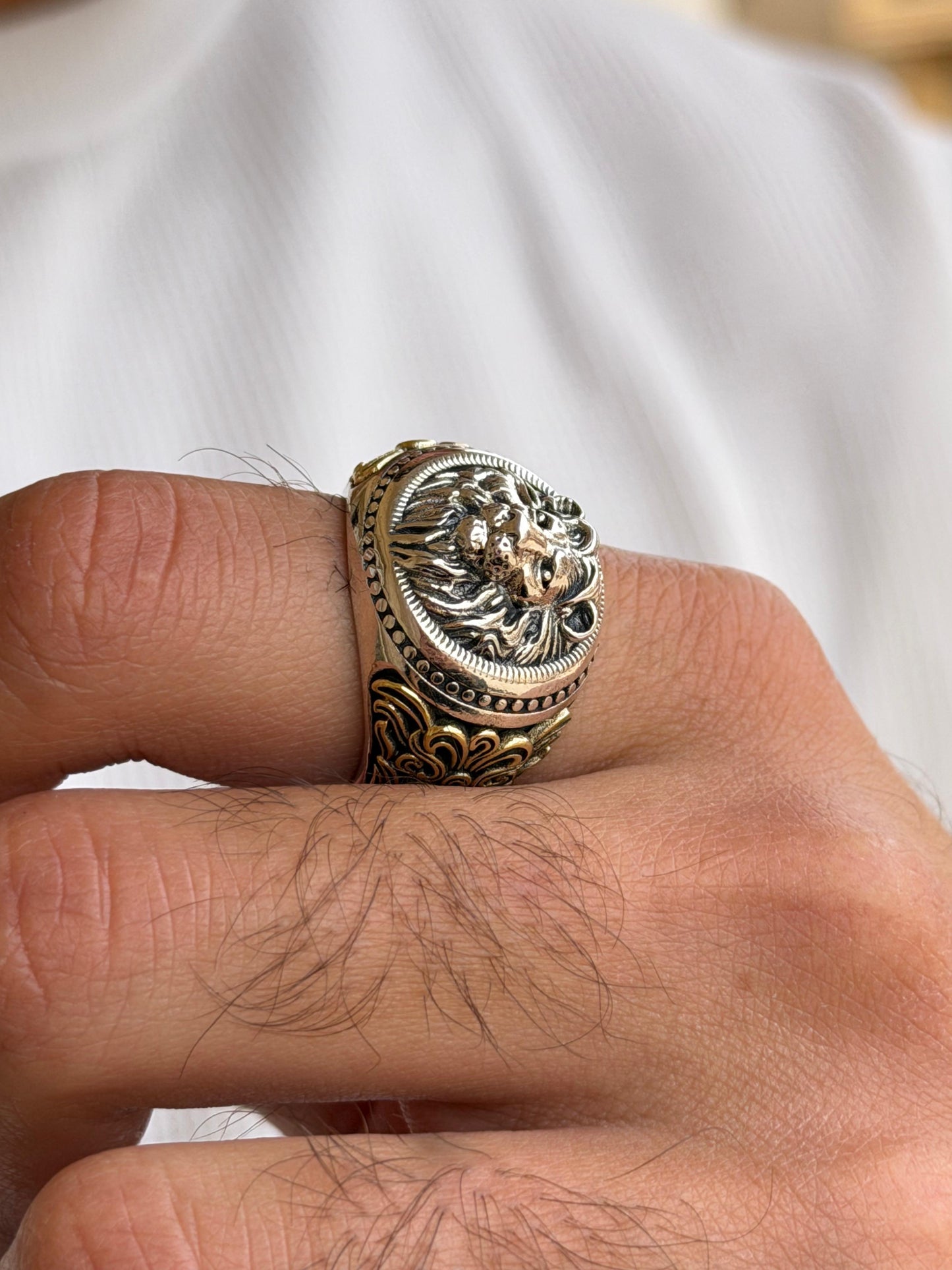 Emperor Lion Ring for Men's Sterling Silver 925s