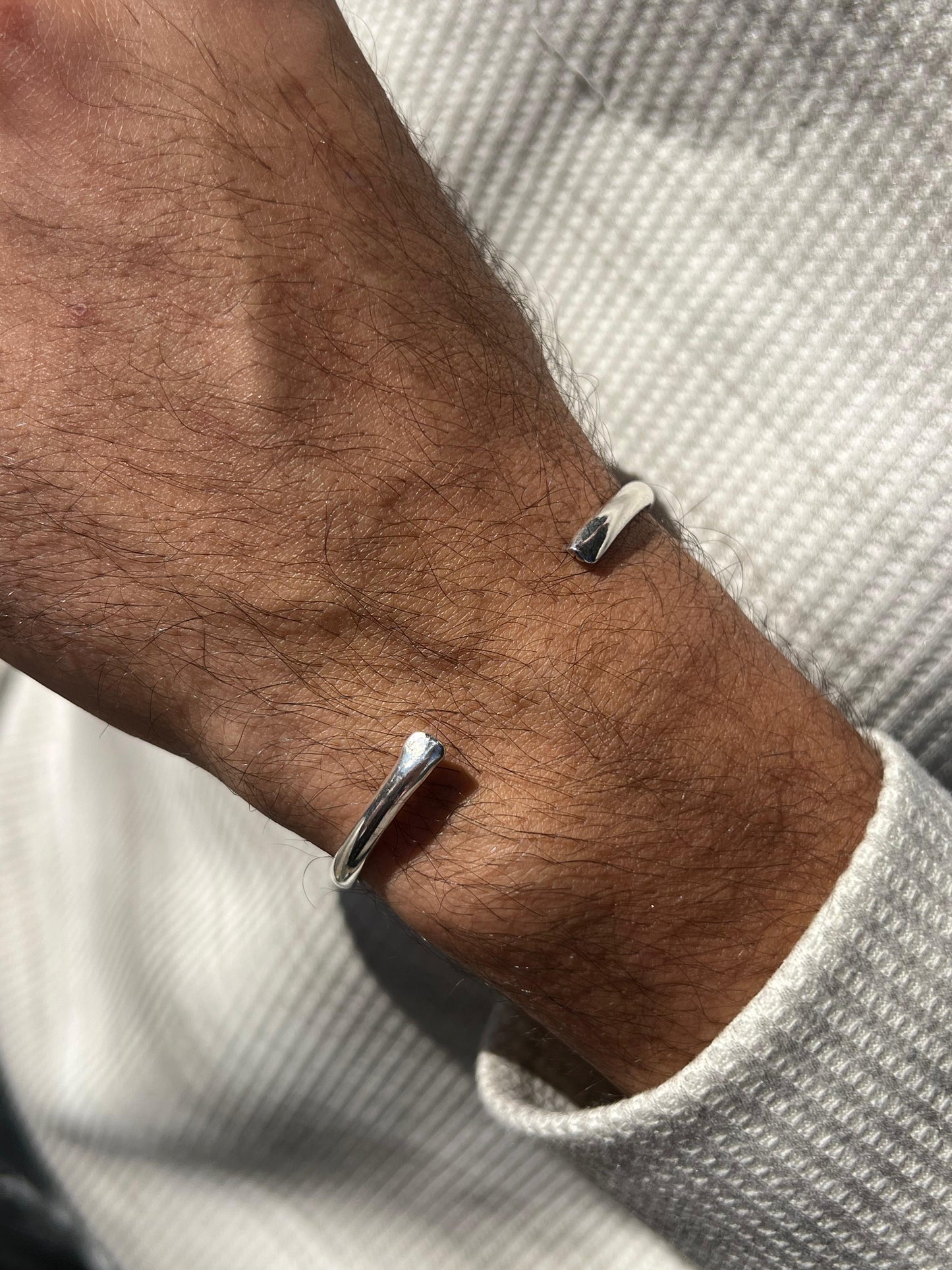 Sleek Bangle for Men's Sterling Silver 925s