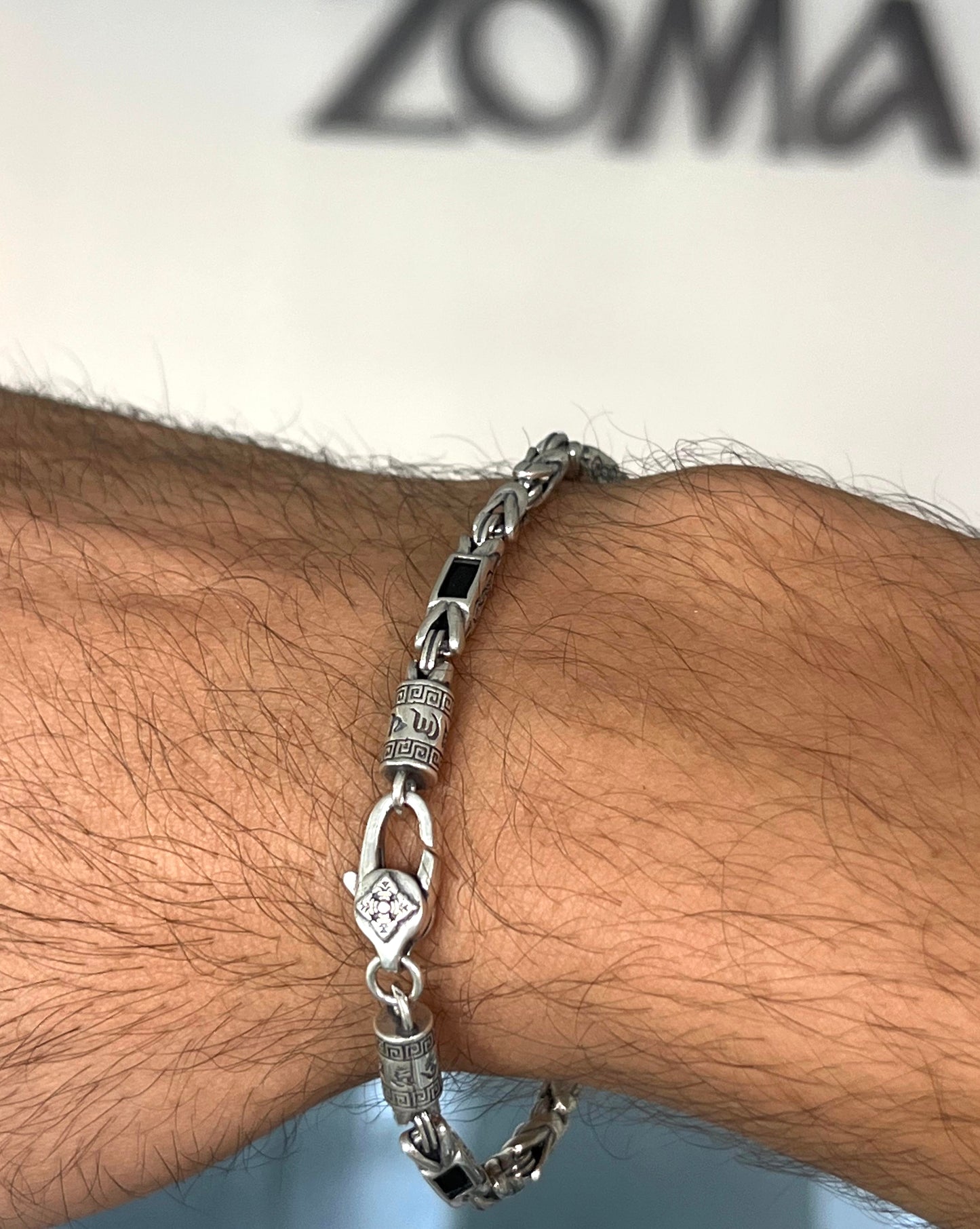 Guardian +King Bracelet for Men's Sterling Silver 925s-