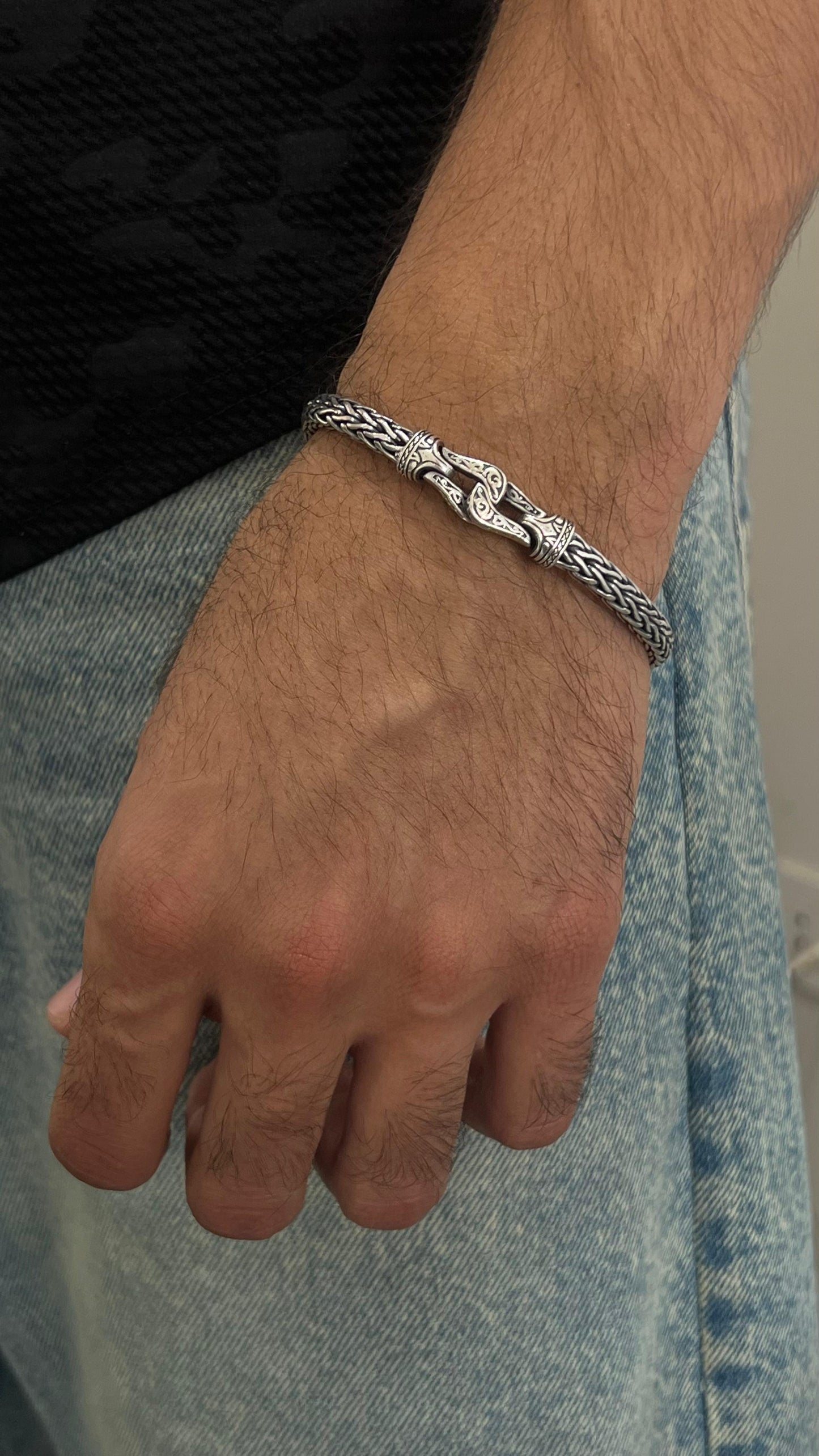 Link Masculine Bracelet -pure silver S925