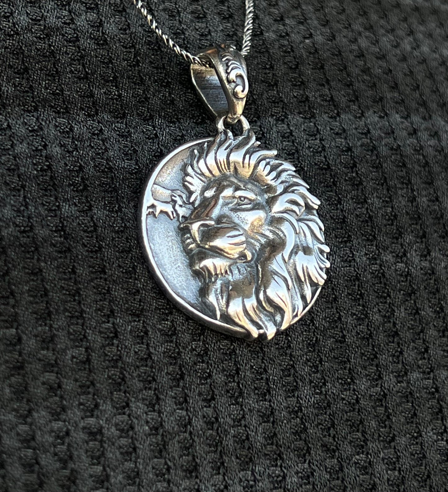King Lion Pendant – S925 Silver-3.5cm