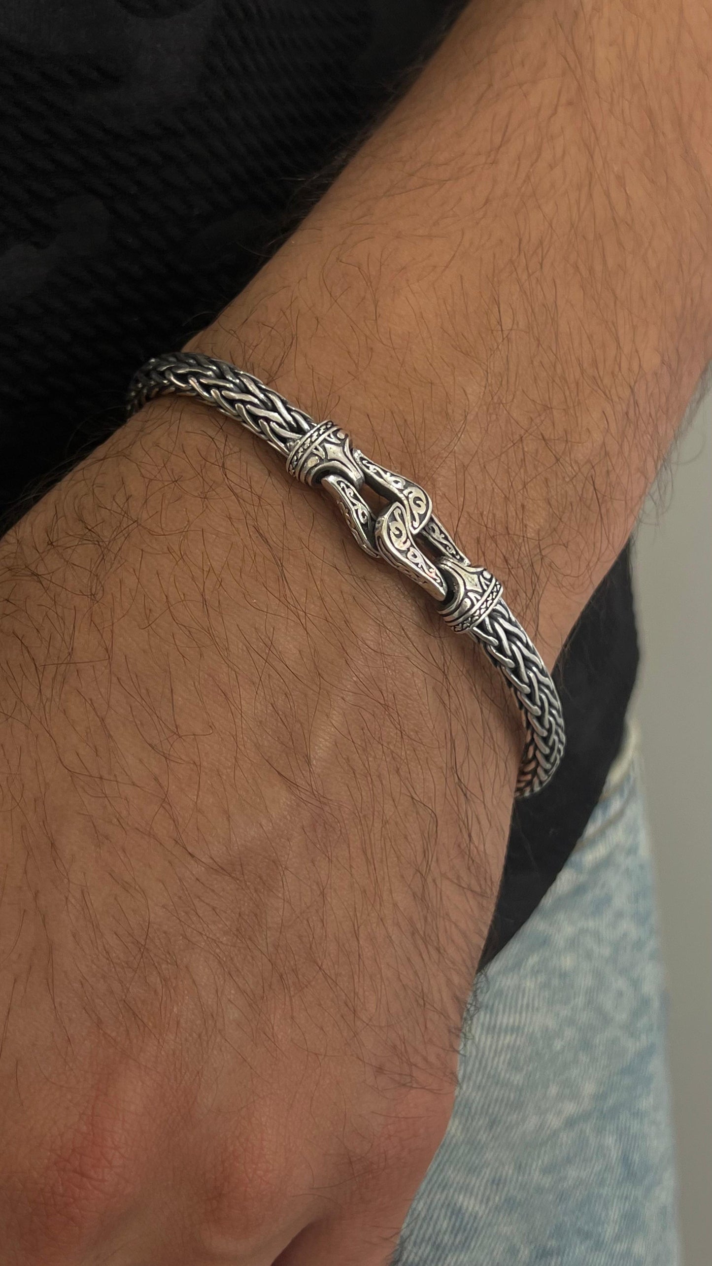 Link Masculine Bracelet -pure silver S925