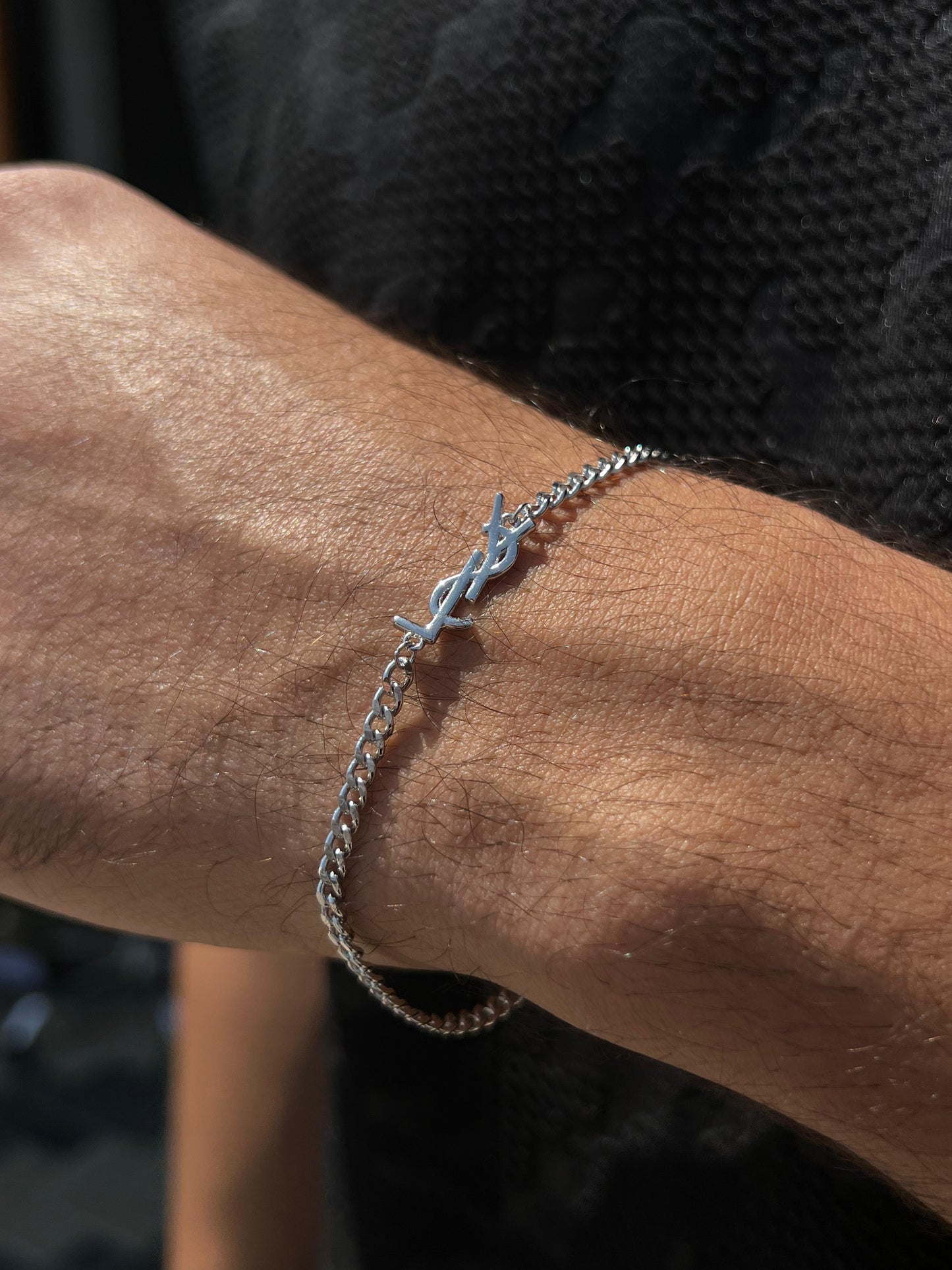 YSL Bracelet for Men's Sterling Silver 925s
