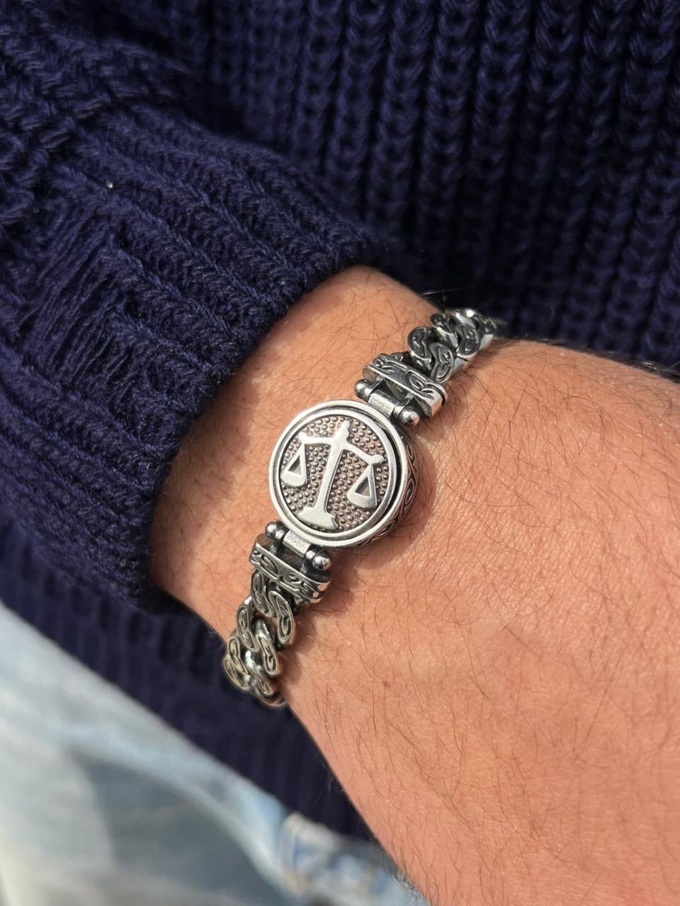 Judge’s Rotating Bracelet S925 Sterling Silver 21.5cm