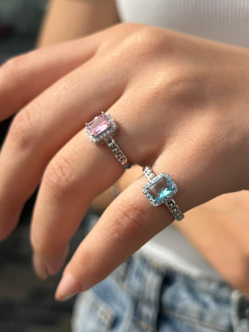 Cubic Zirconia Ring Silver 925