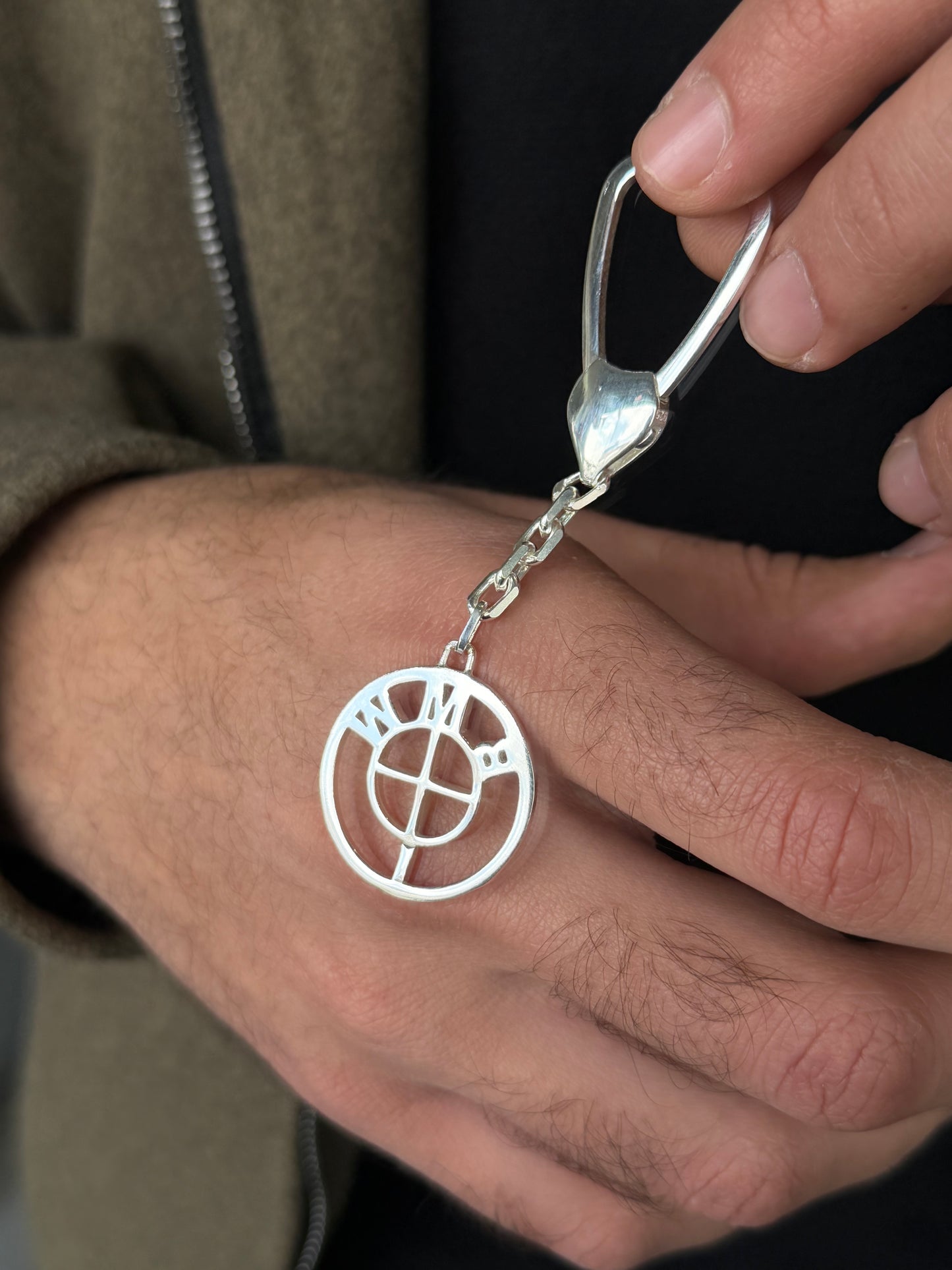 BMW Key Chain -Sterling Silver-9cm
