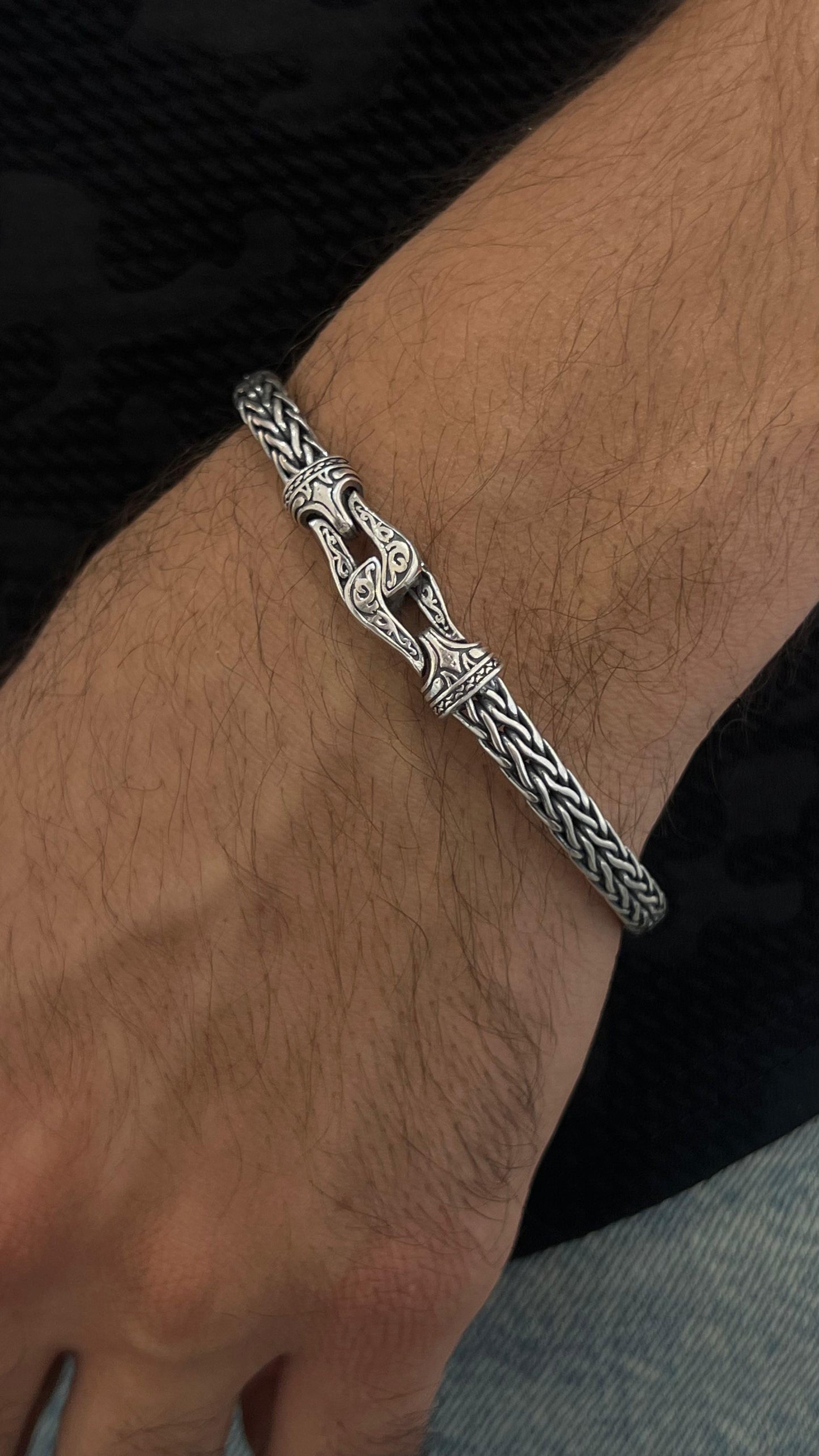 Link Masculine Bracelet -pure silver S925