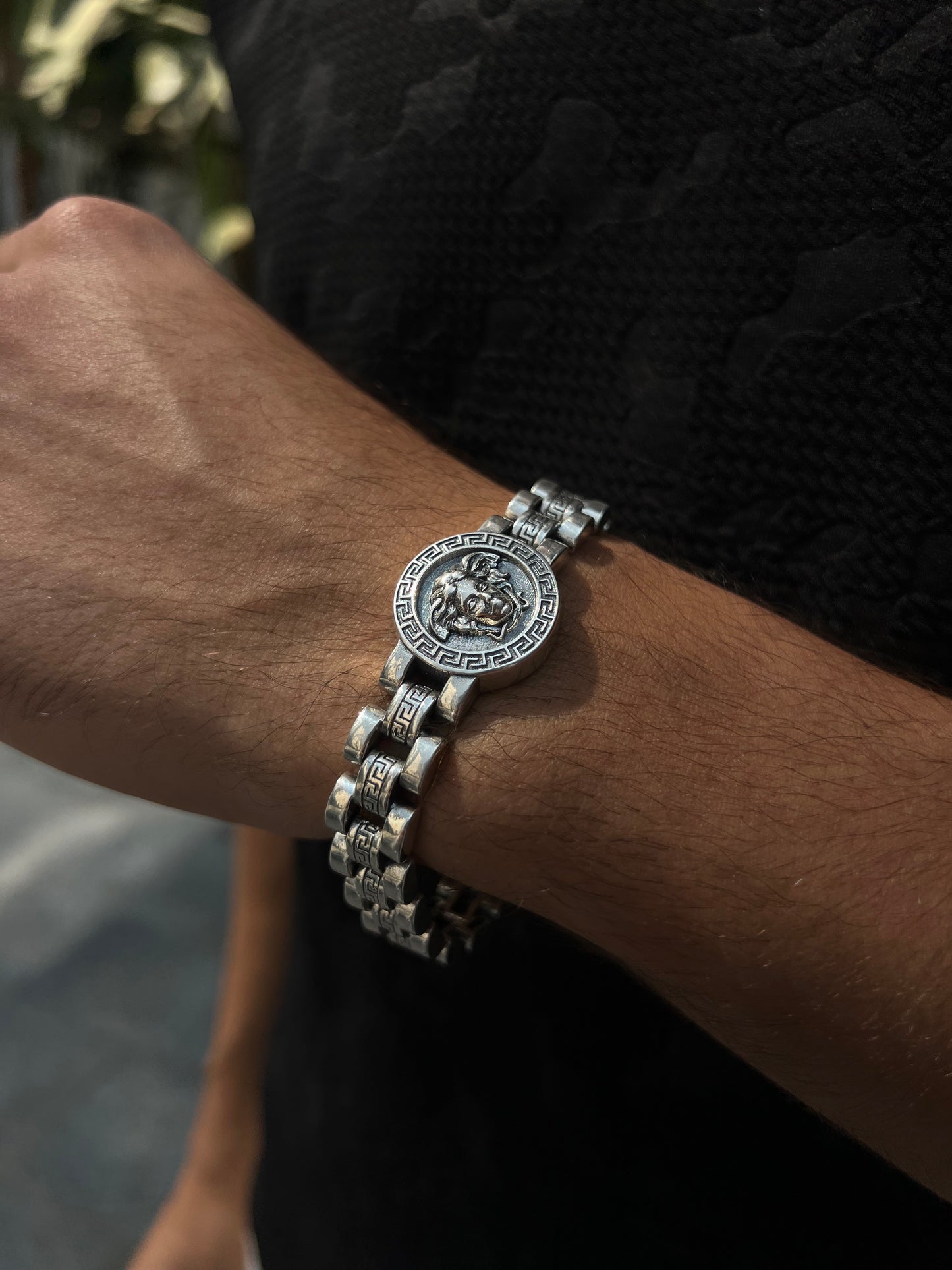 Luxe Versace Bracelet for Men's Sterling Silver 925s