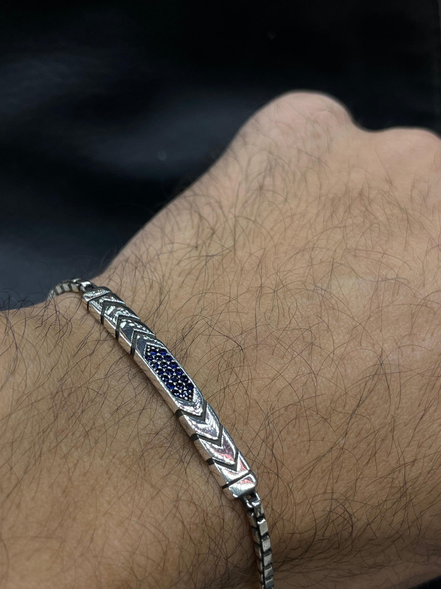 Cubic Bracelet for Men's Sterling Silver 925s