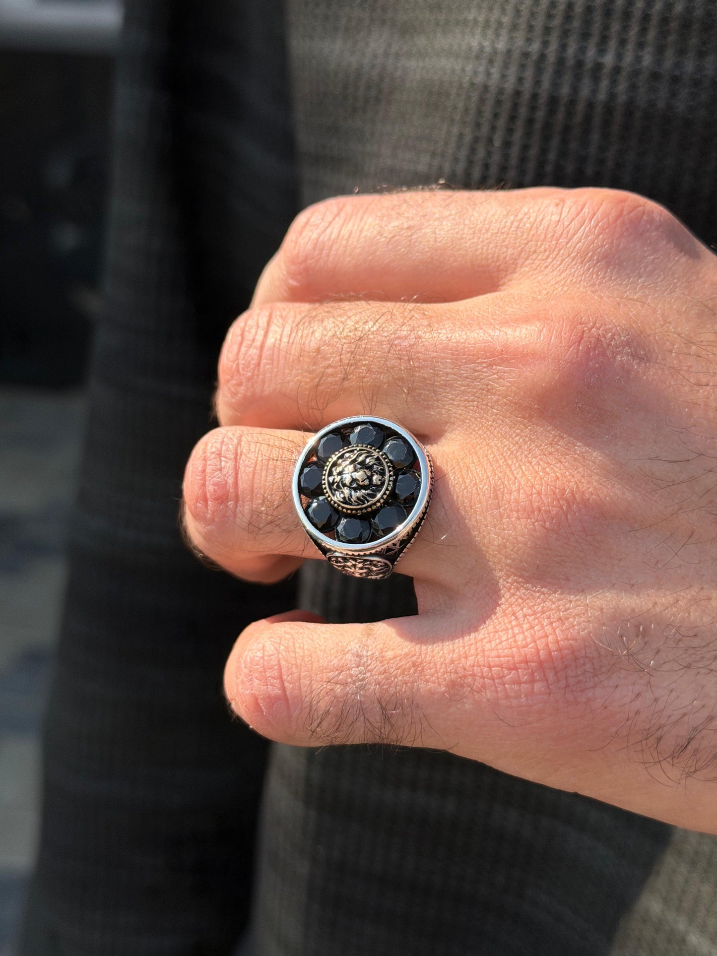 Exclusive ⛔️Lion head motif Ring -for Men's Sterling Silver 925s