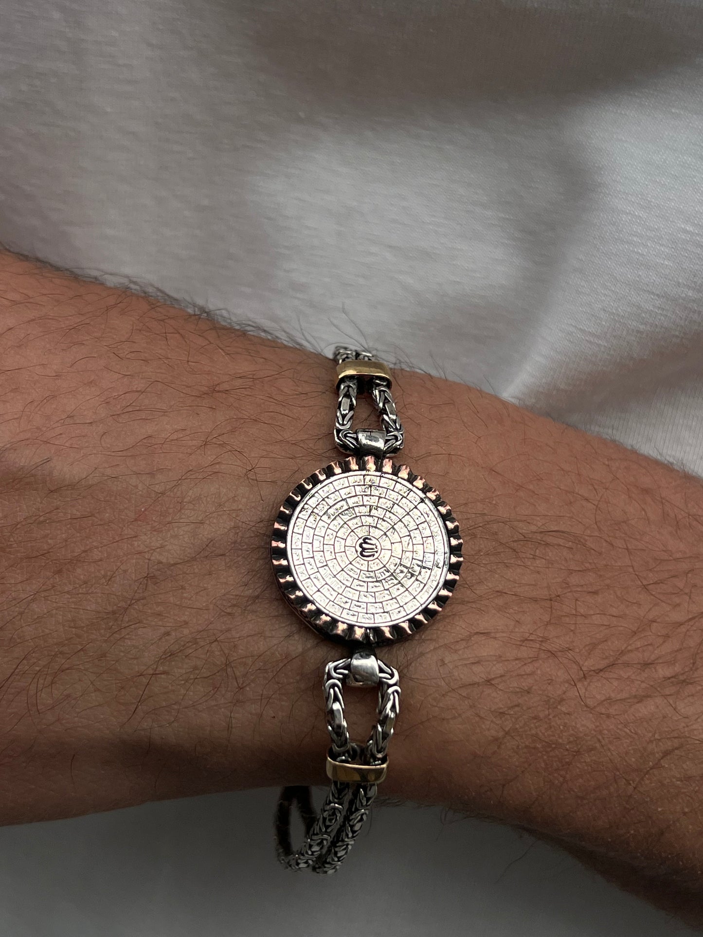 “أسماء الله الحسنى“Islamic Bracelet for Men's Sterling Silver 925s