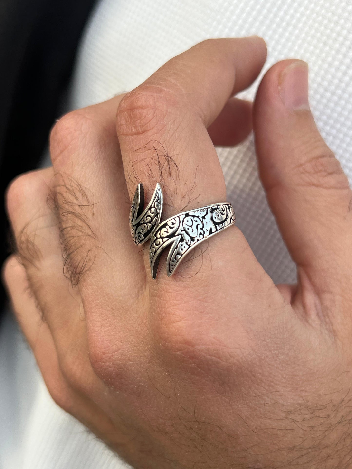 Dark Blade Ring -for Men's Sterling Silver 925s