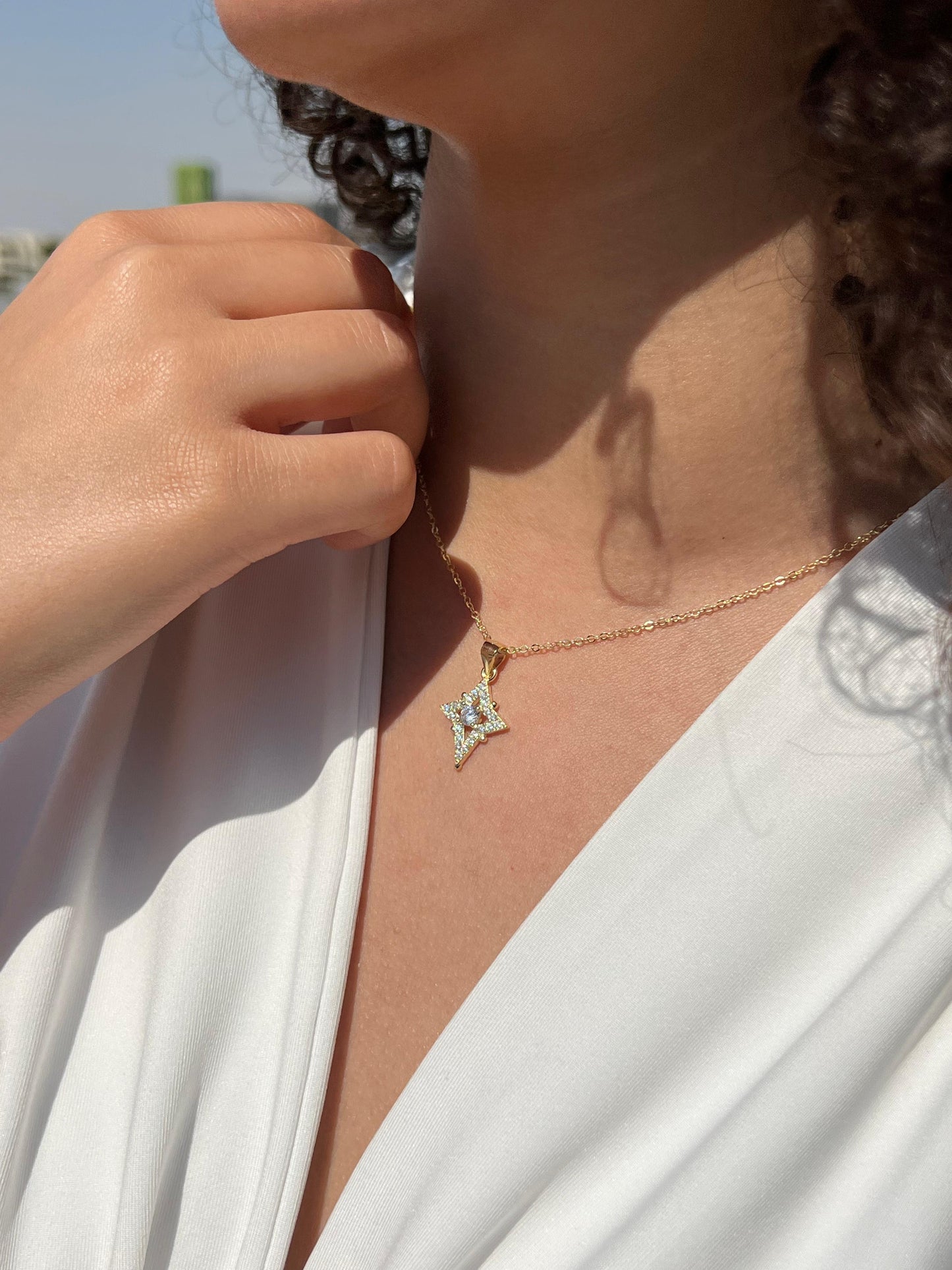 Gold plated Starlight Necklace in Sterling Silver 925s