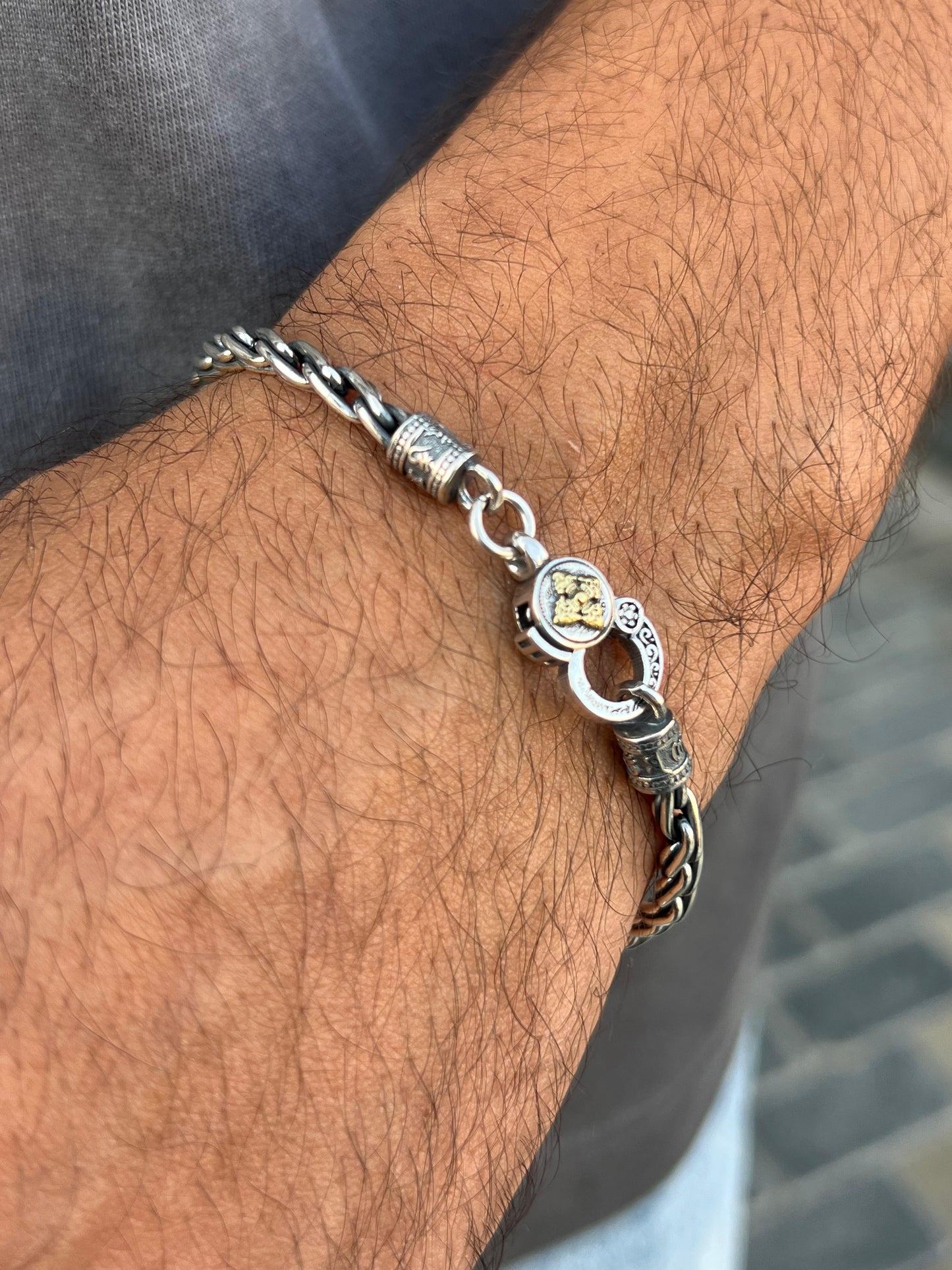 Wave Valor bracelet-for Men's Sterling Silver 925s (20,5cm-4mm)