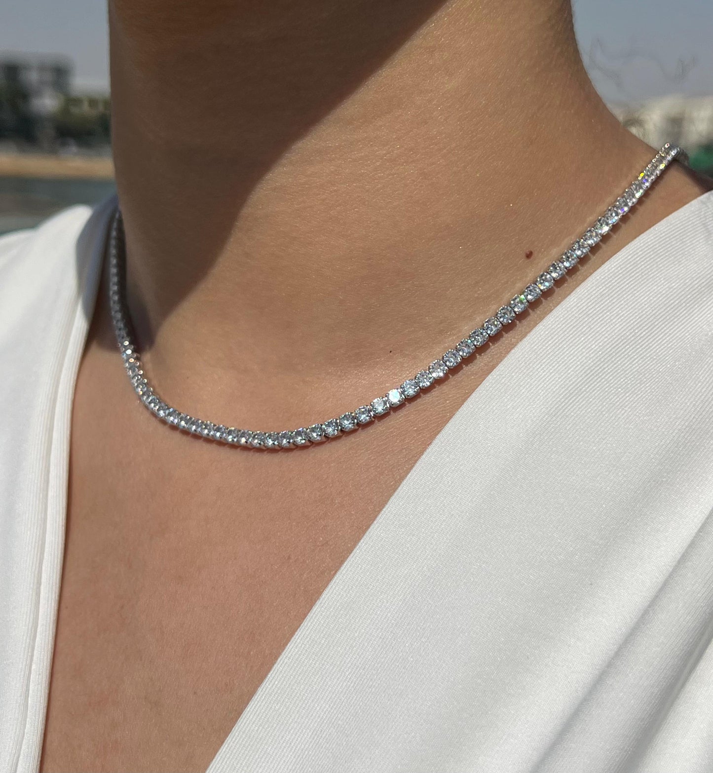 3mm Pure Tennis Chain in Sterling Silver 925s