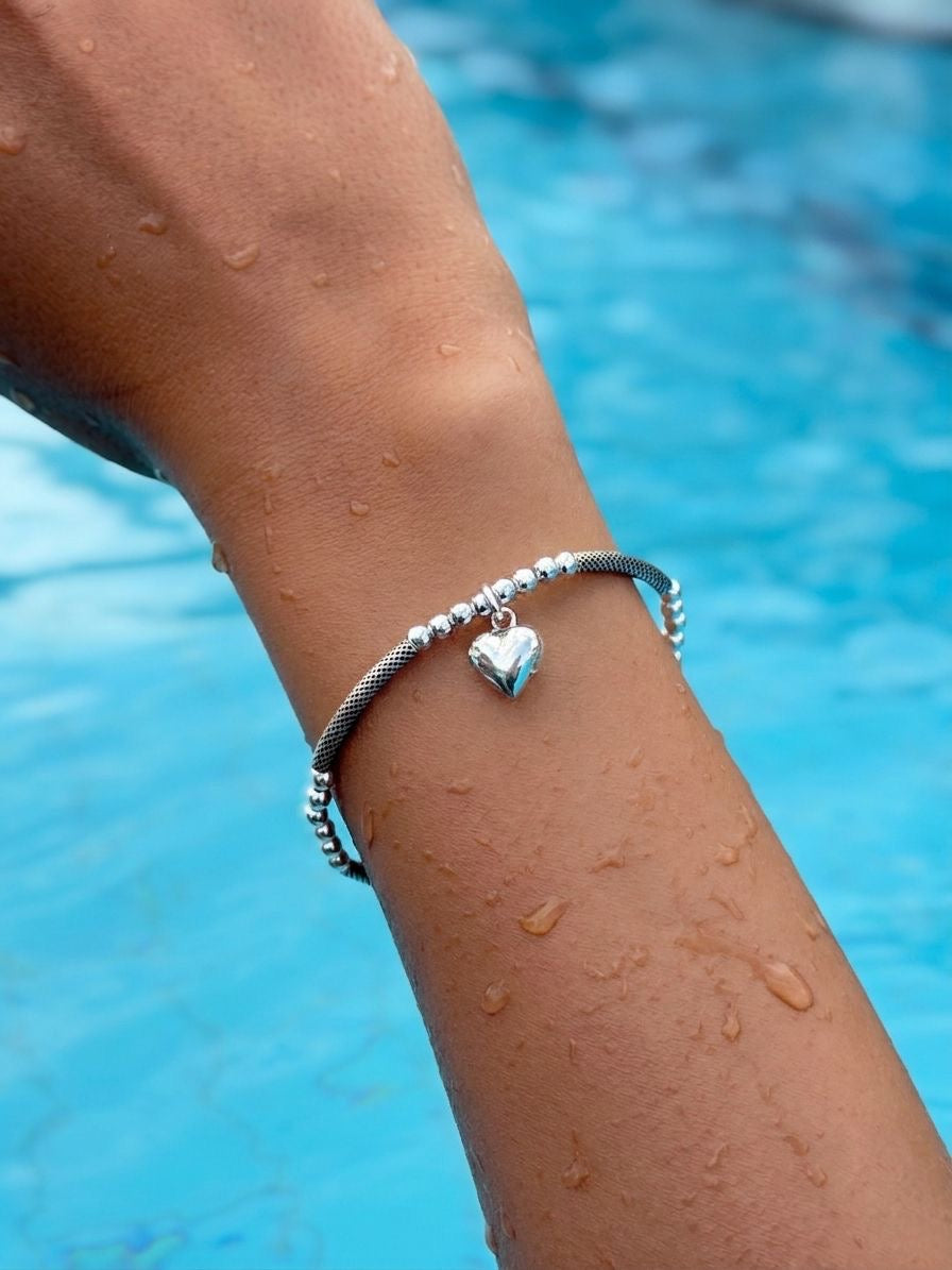 Amour beads Bracelet -in Sterling Silver -925s