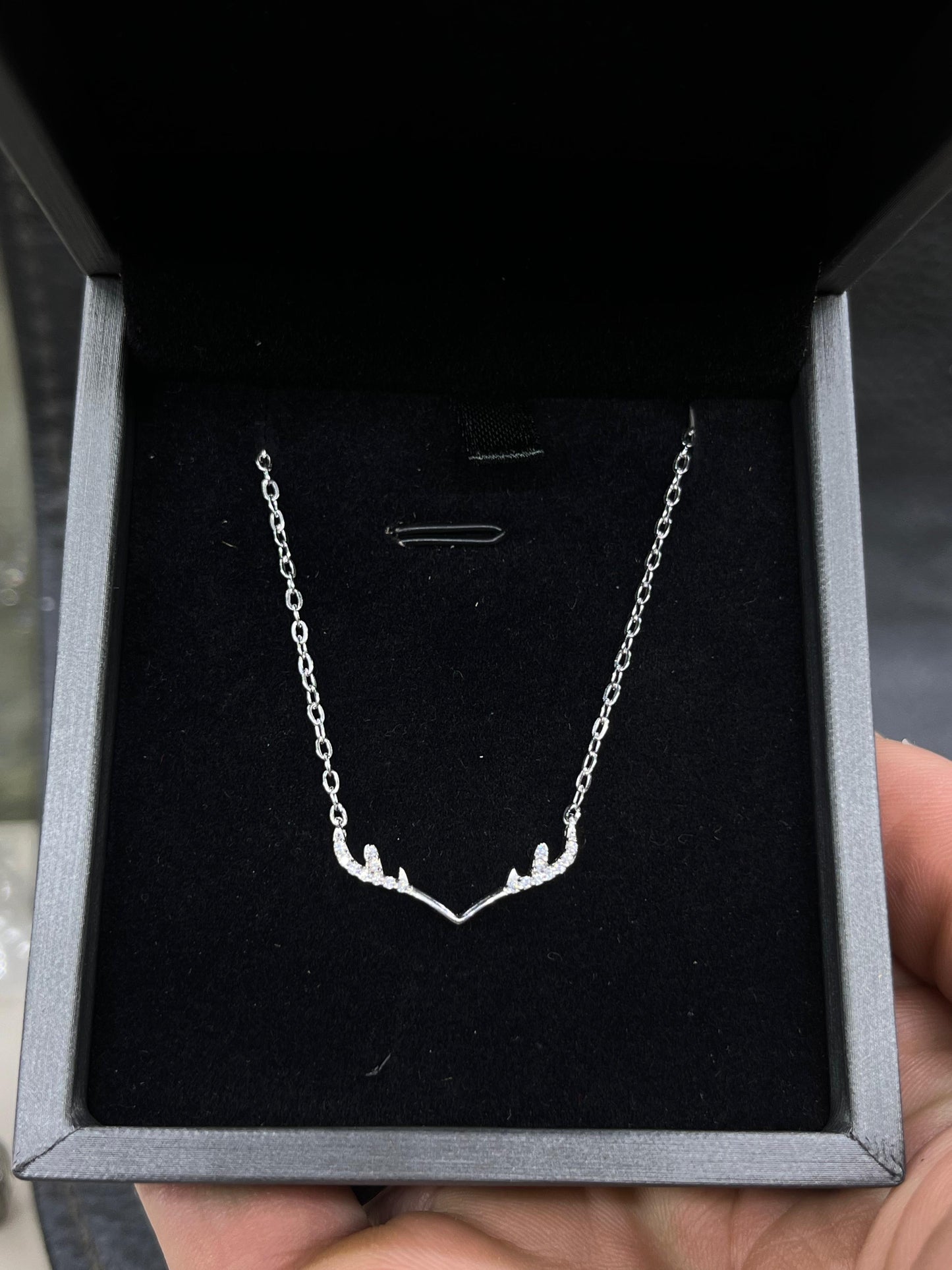 Antler Grace Necklace -sterling Silver-925s ✨🦌