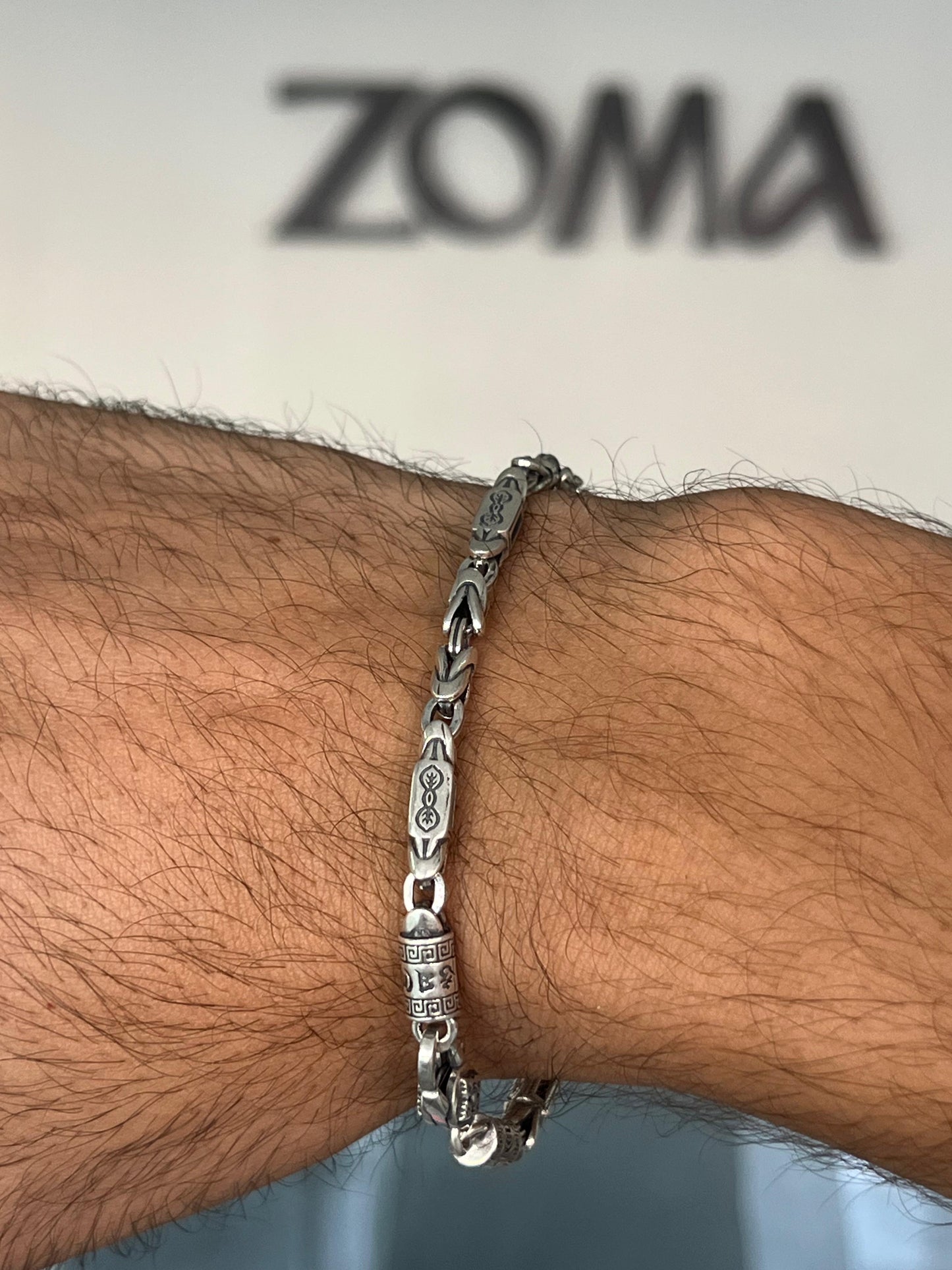 Guardian +King Bracelet for Men's Sterling Silver 925s-