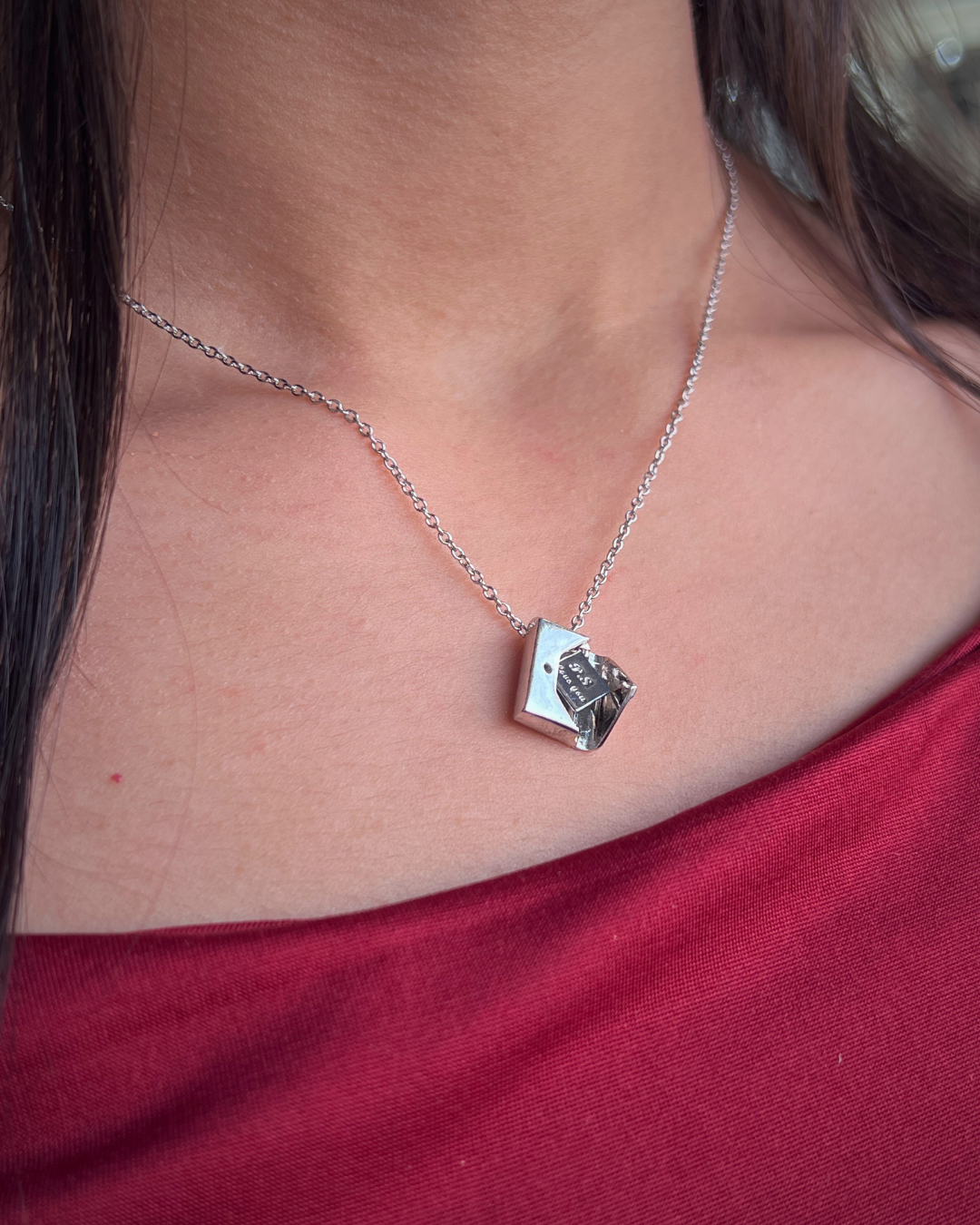 Envelope necklace- pure silverS925