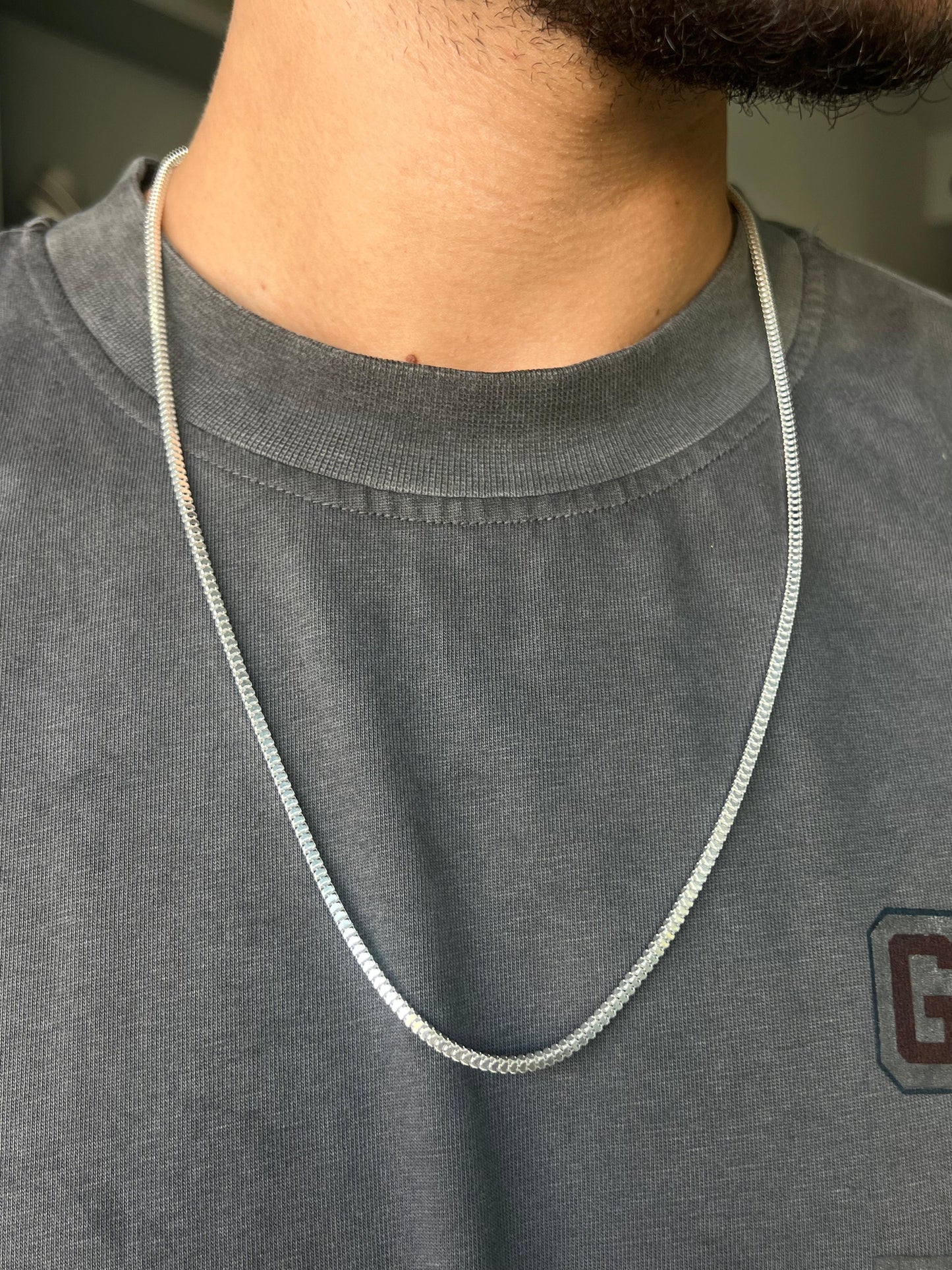 Square Link chain For Men Sterling Silver - 925