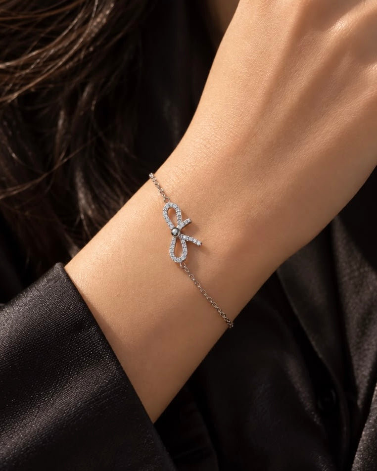 Bow Bracelet -in Sterling Silver -925