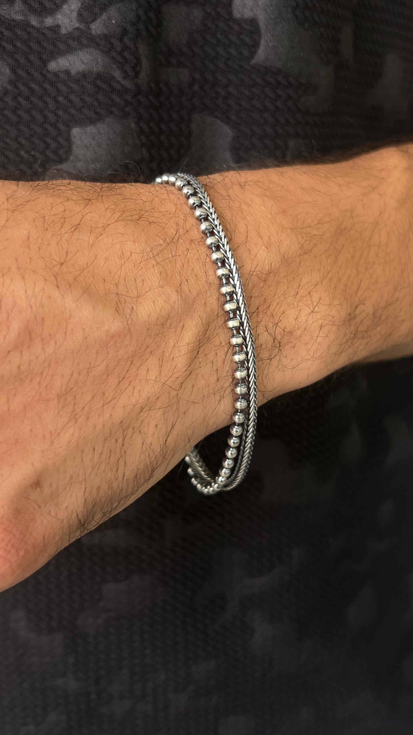 Double Bracelet for Men's Sterling Silver 925s