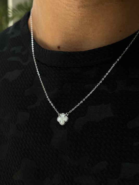 One white Van cleef Necklace for Men's Sterling Silver 925s