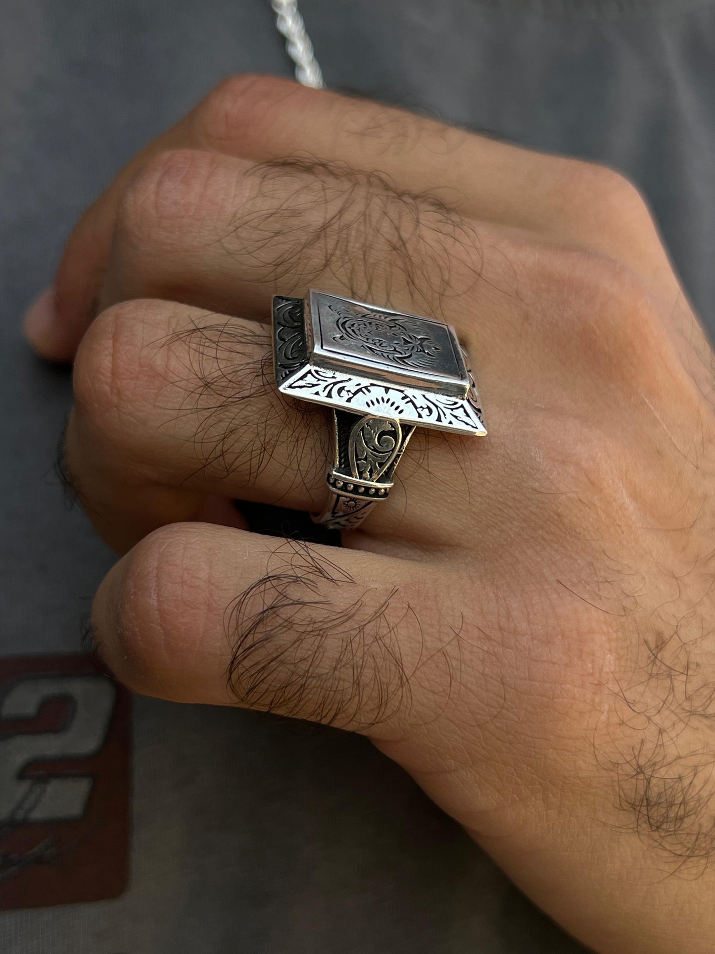 Tiger Face Ring for Men in Sterling Silver 925s