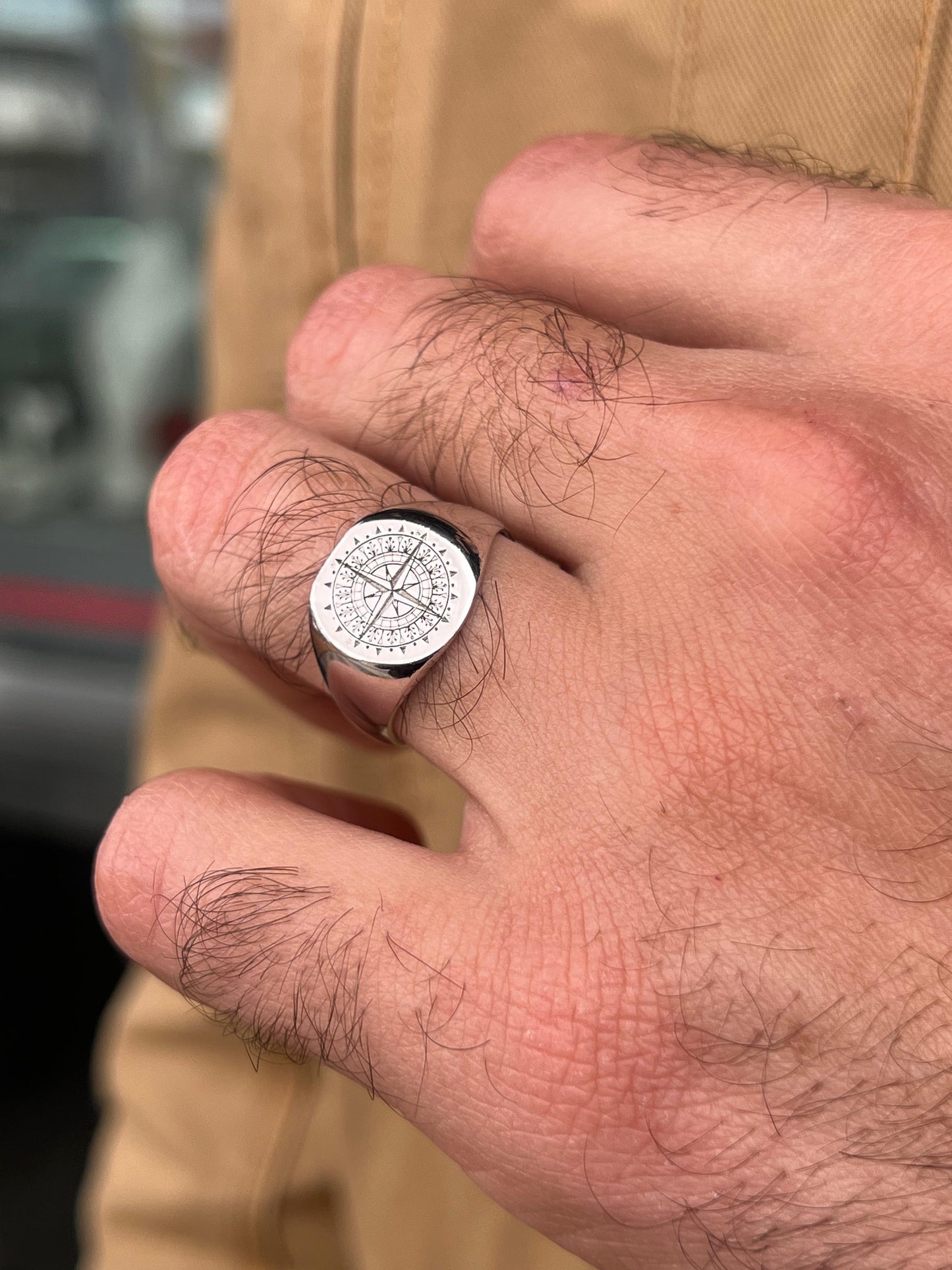 Sharp Compass Ring -for Men's Sterling Silver 925s