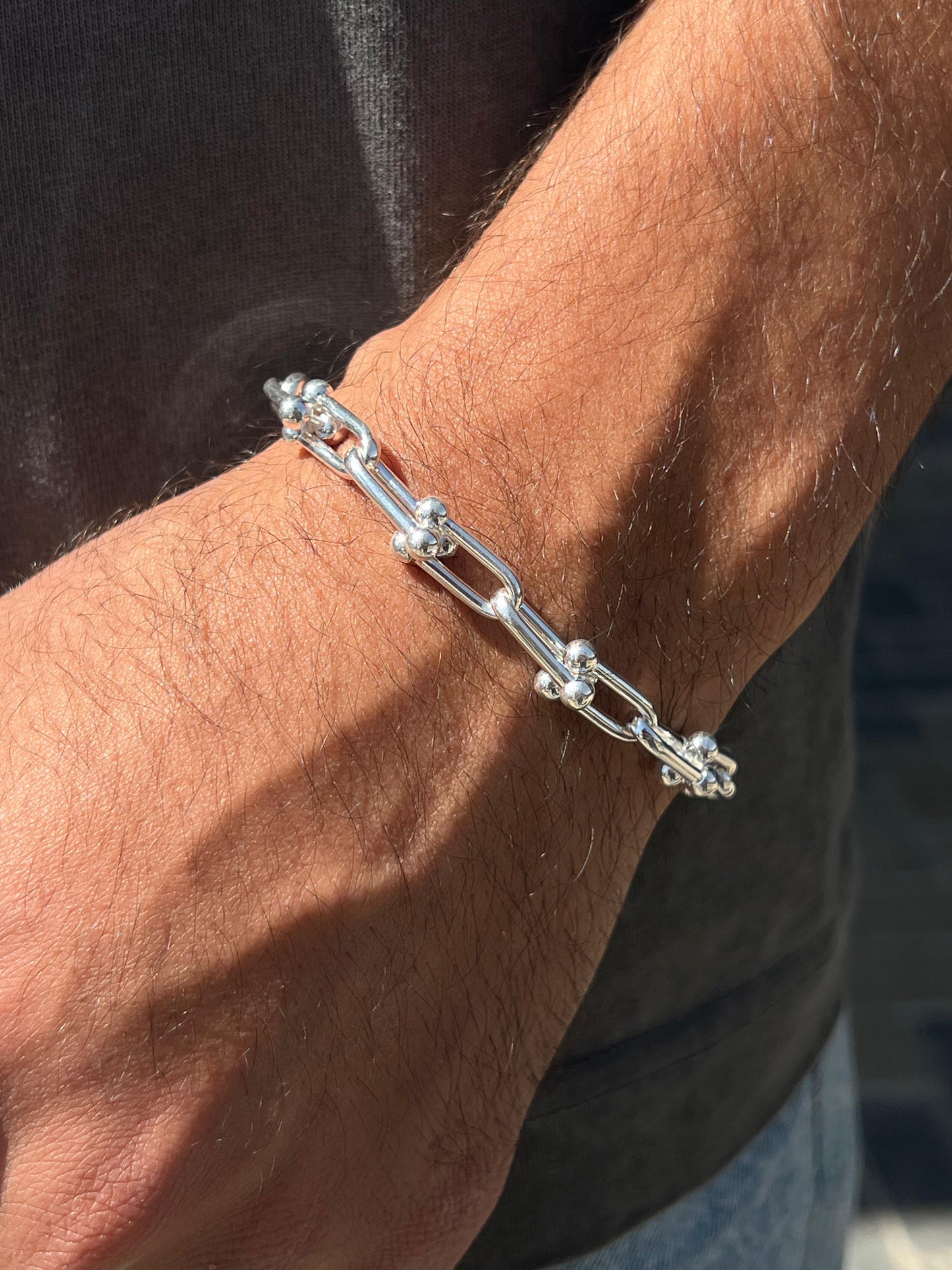 Tiffany HardWear Sterling Silver Bracelet S925-23cm