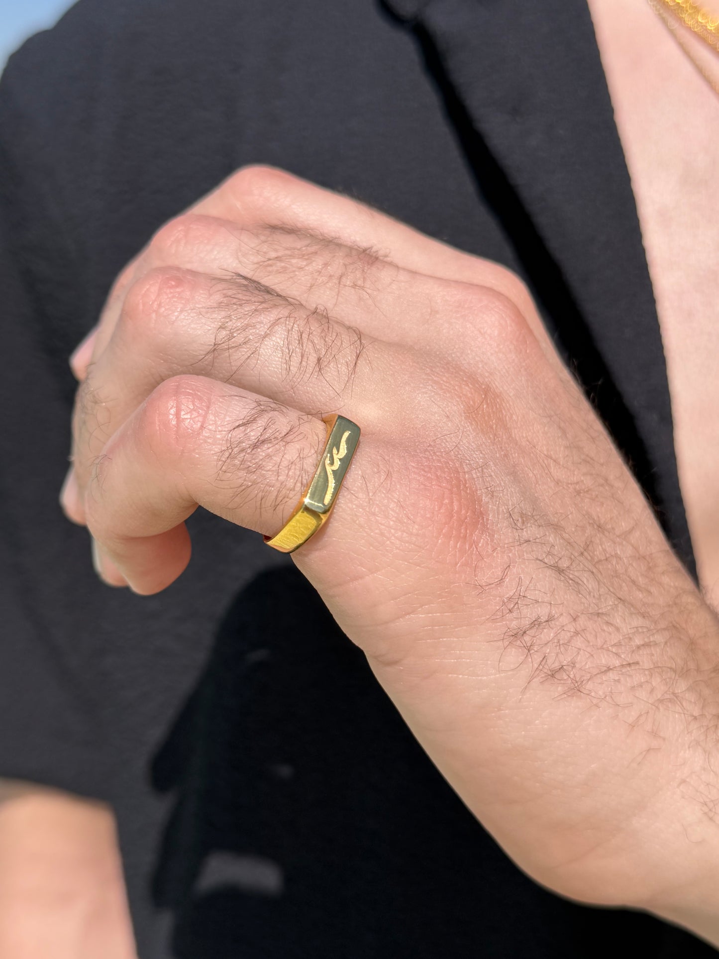 Wave Ring in Sterling Silver 925s-Fine Gold Plated