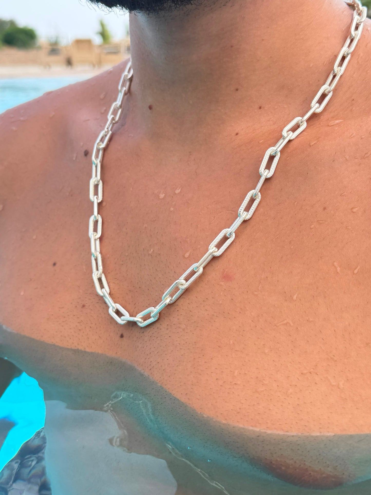 Exclusive π« Pump Turkish Link Necklace Sterling Silver 925s