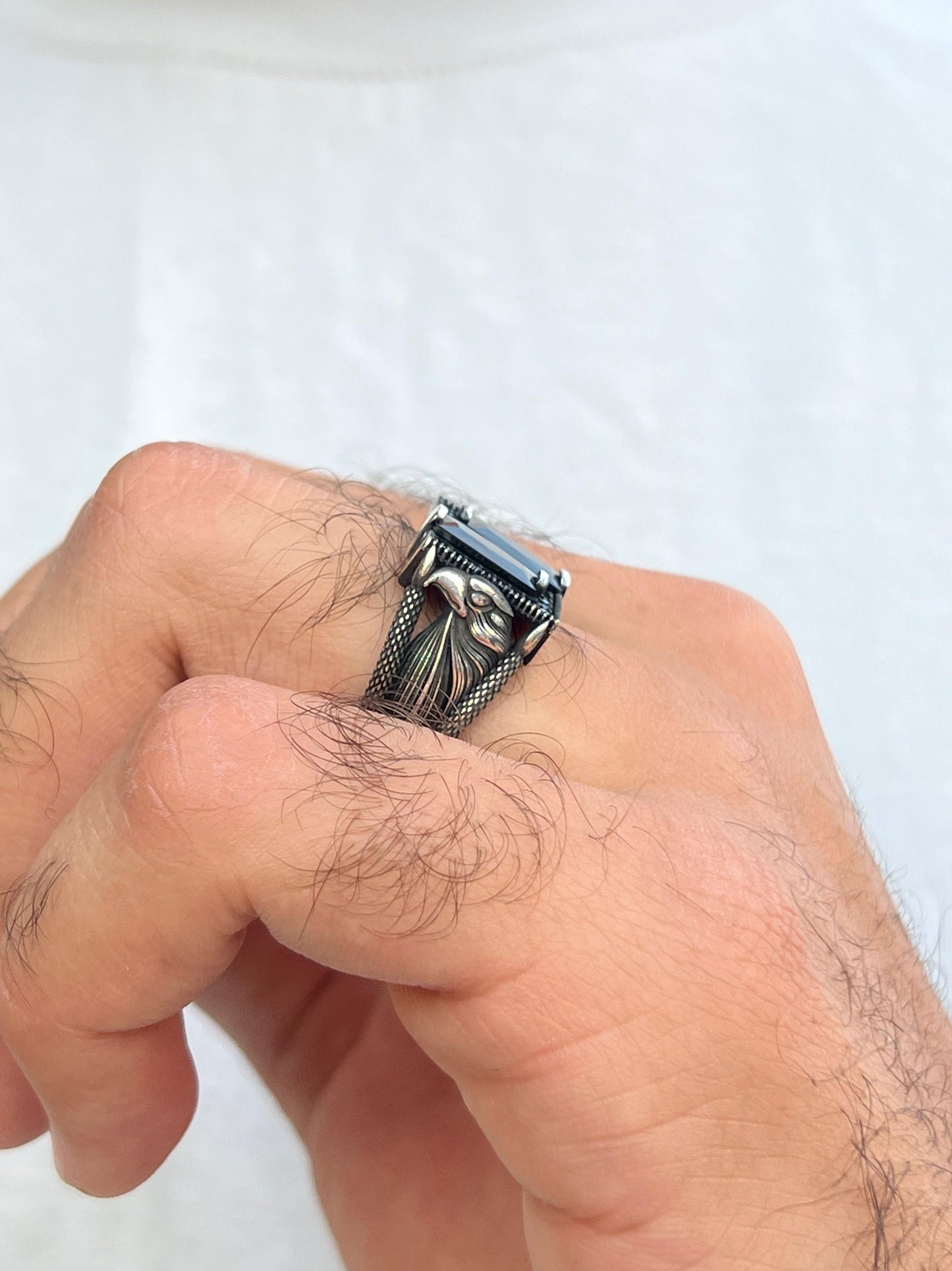 Black Eagle Ring -Sterling Silver 925s