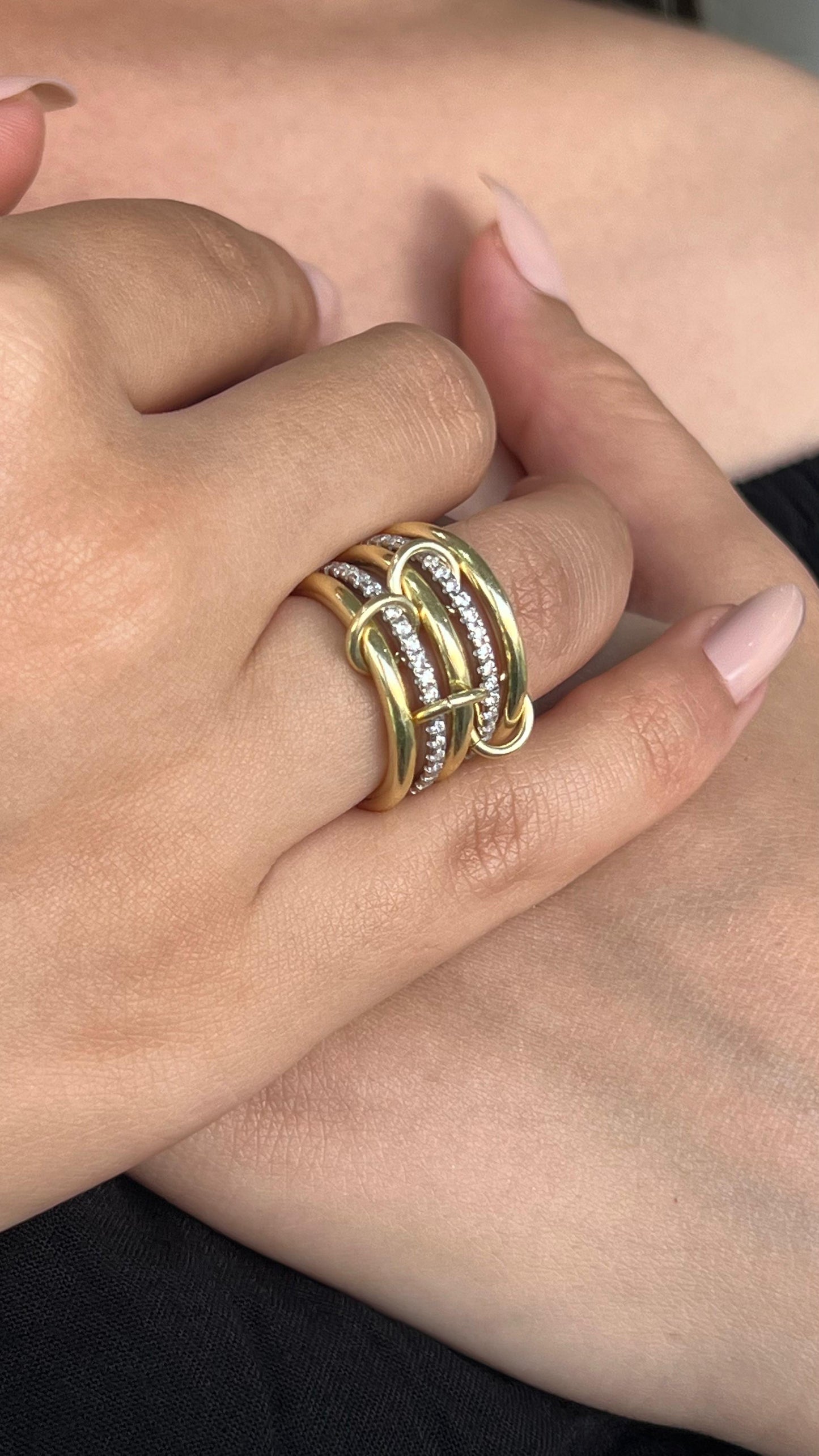 Aurora Five Layered Ring Sterling Silver 925