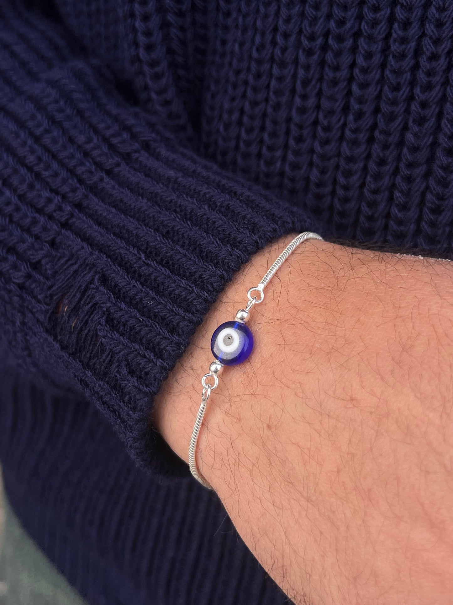 Evil eye Bracelet for Men's Sterling Silver 925s 🧿