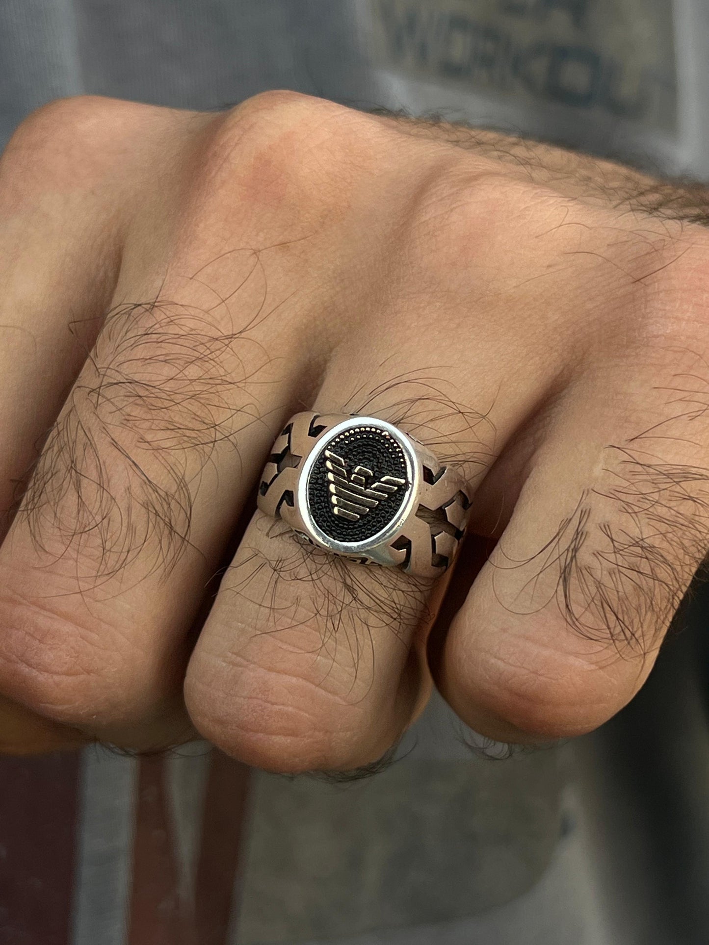 Armani inspired Ring -for Men's Sterling Silver 925s
