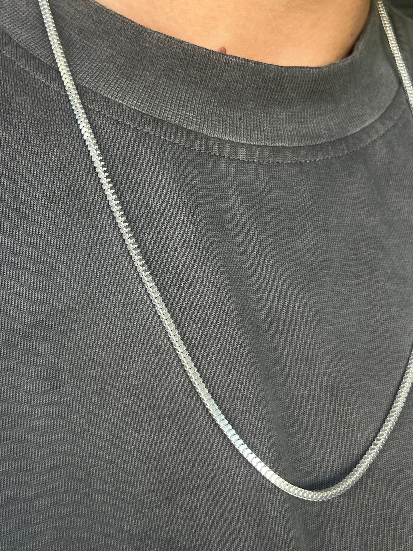 Square Link chain For Men Sterling Silver - 925