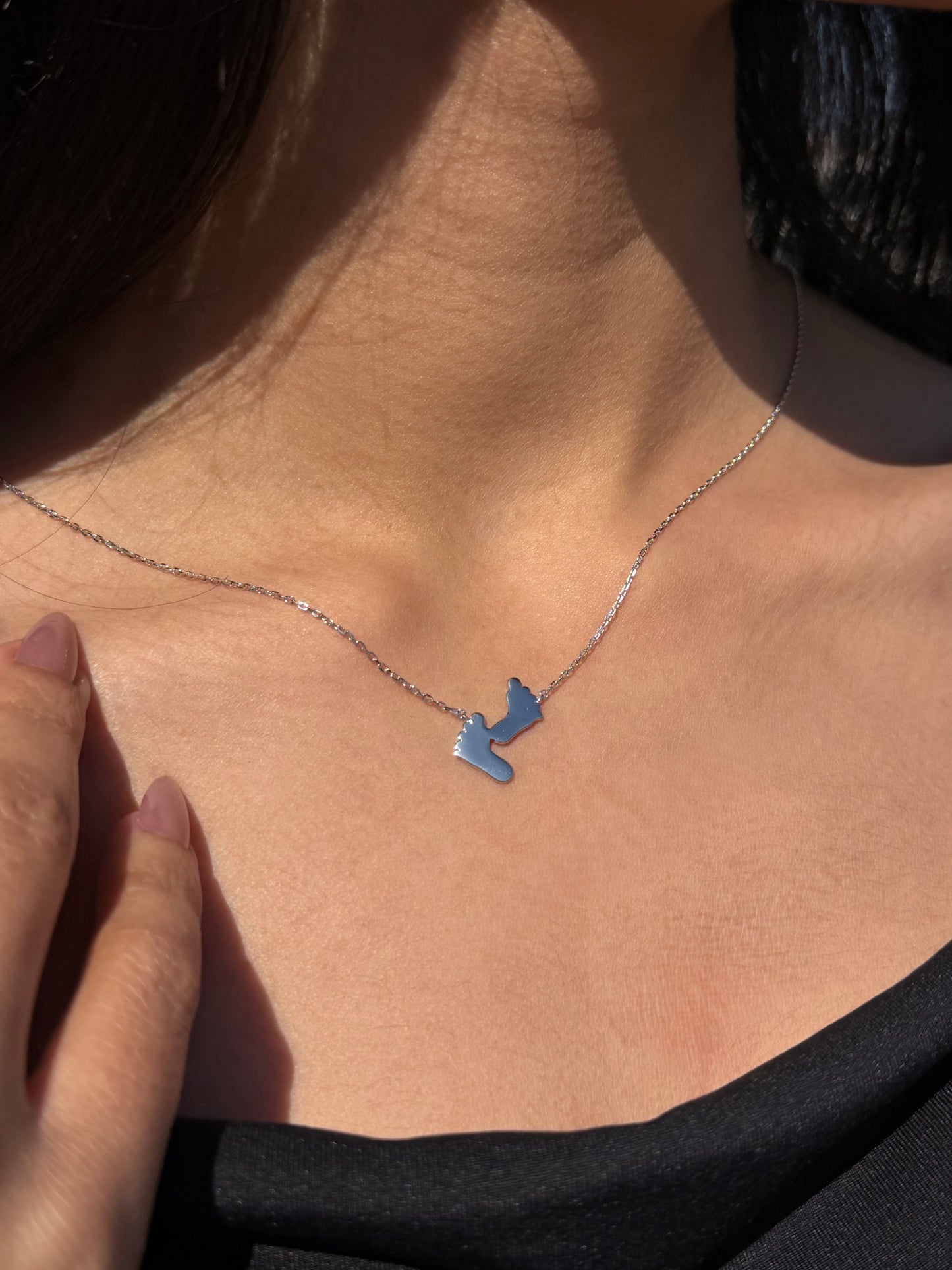 Baby Foot Necklace in Sterling Silver 925s