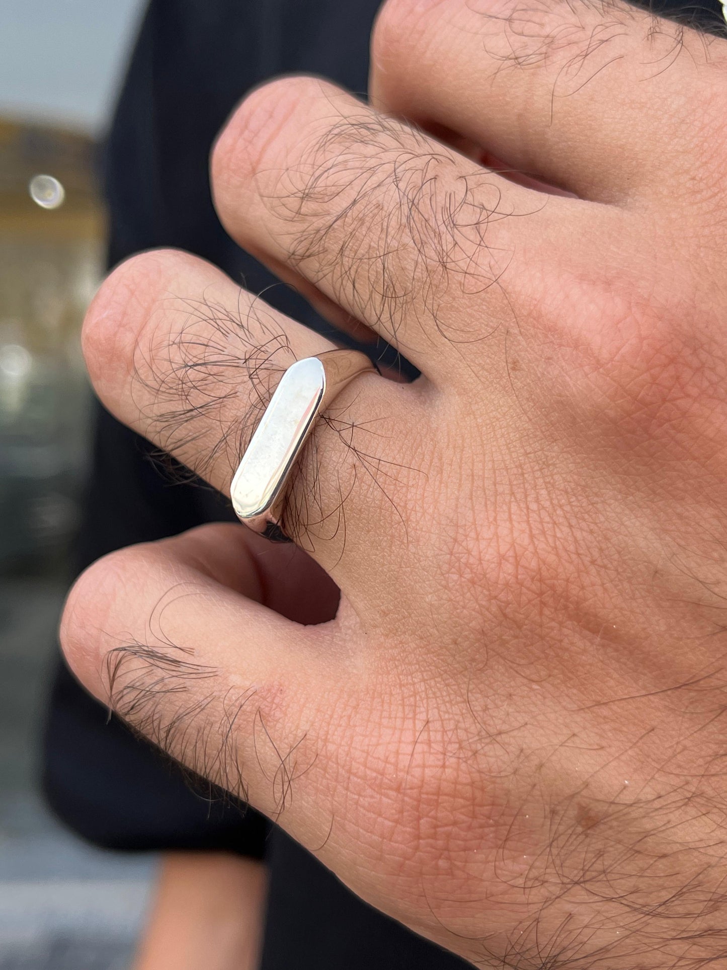 Blank Ring for Men in Sterling Silver 925s