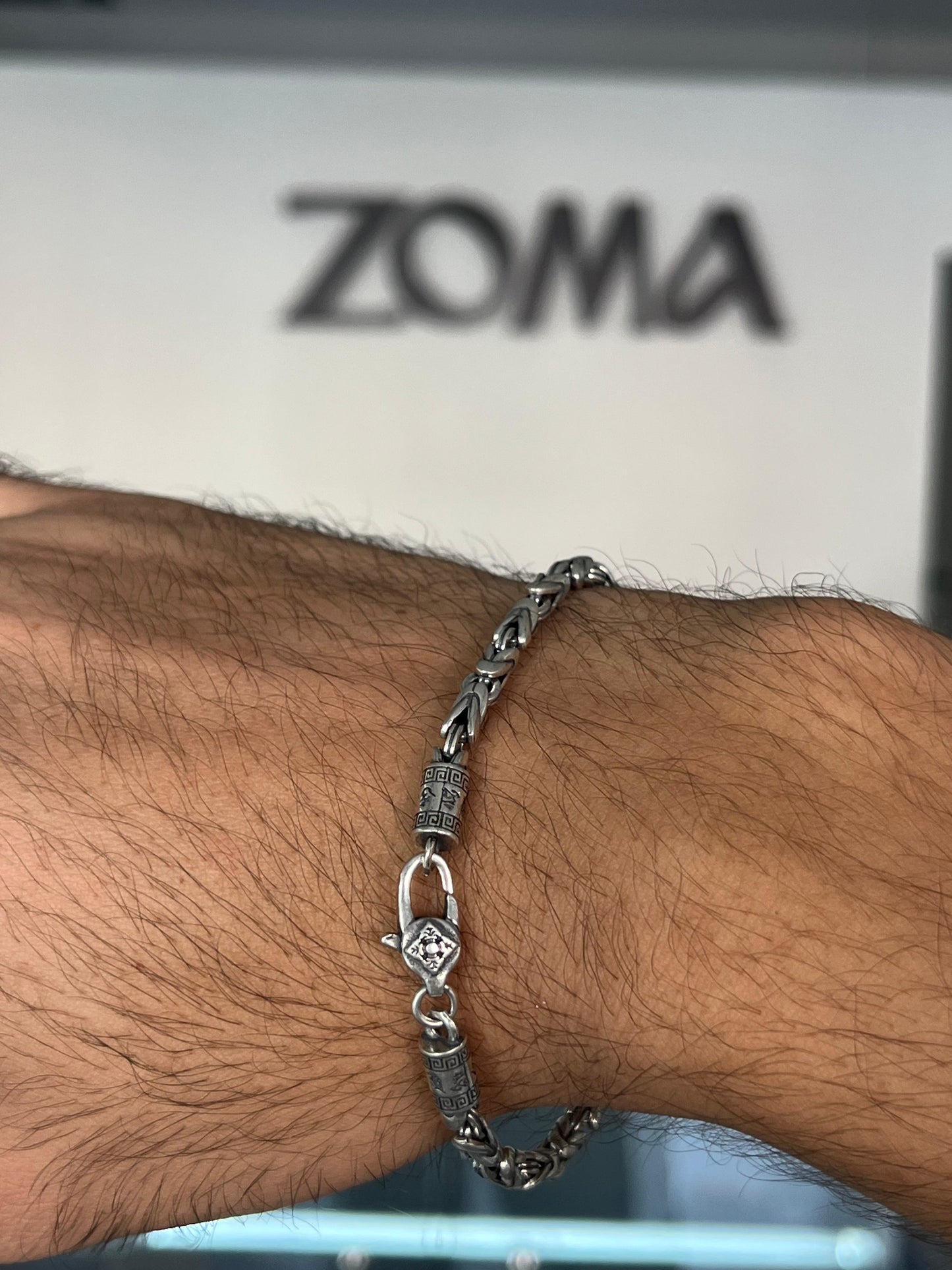 Zodiac King Bracelet for Men's Sterling Silver 925s-20cm