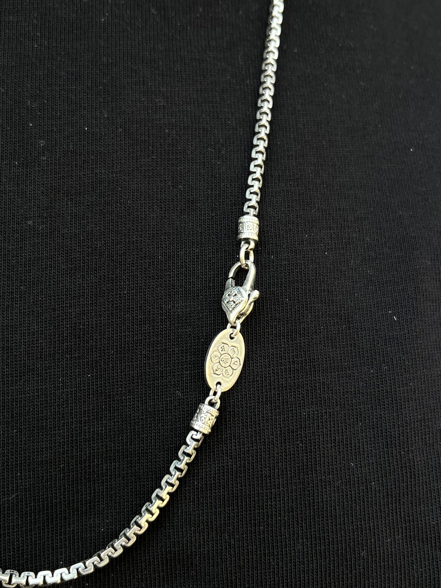 Cubic Zigzag Necklace For Men Sterling Silver 925-65cm