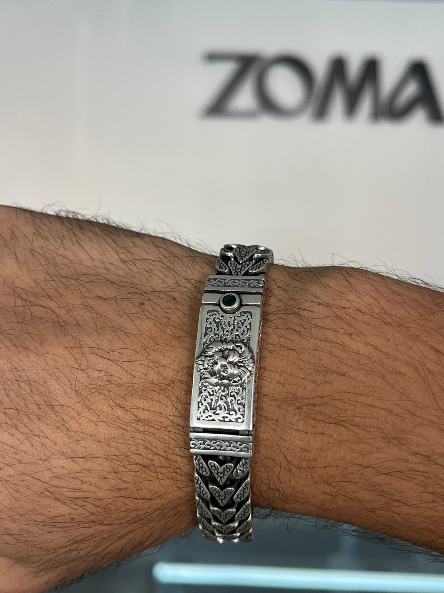 One of One- Gladiator Bracelet for Men's Sterling Silver 925s-21.5cm
