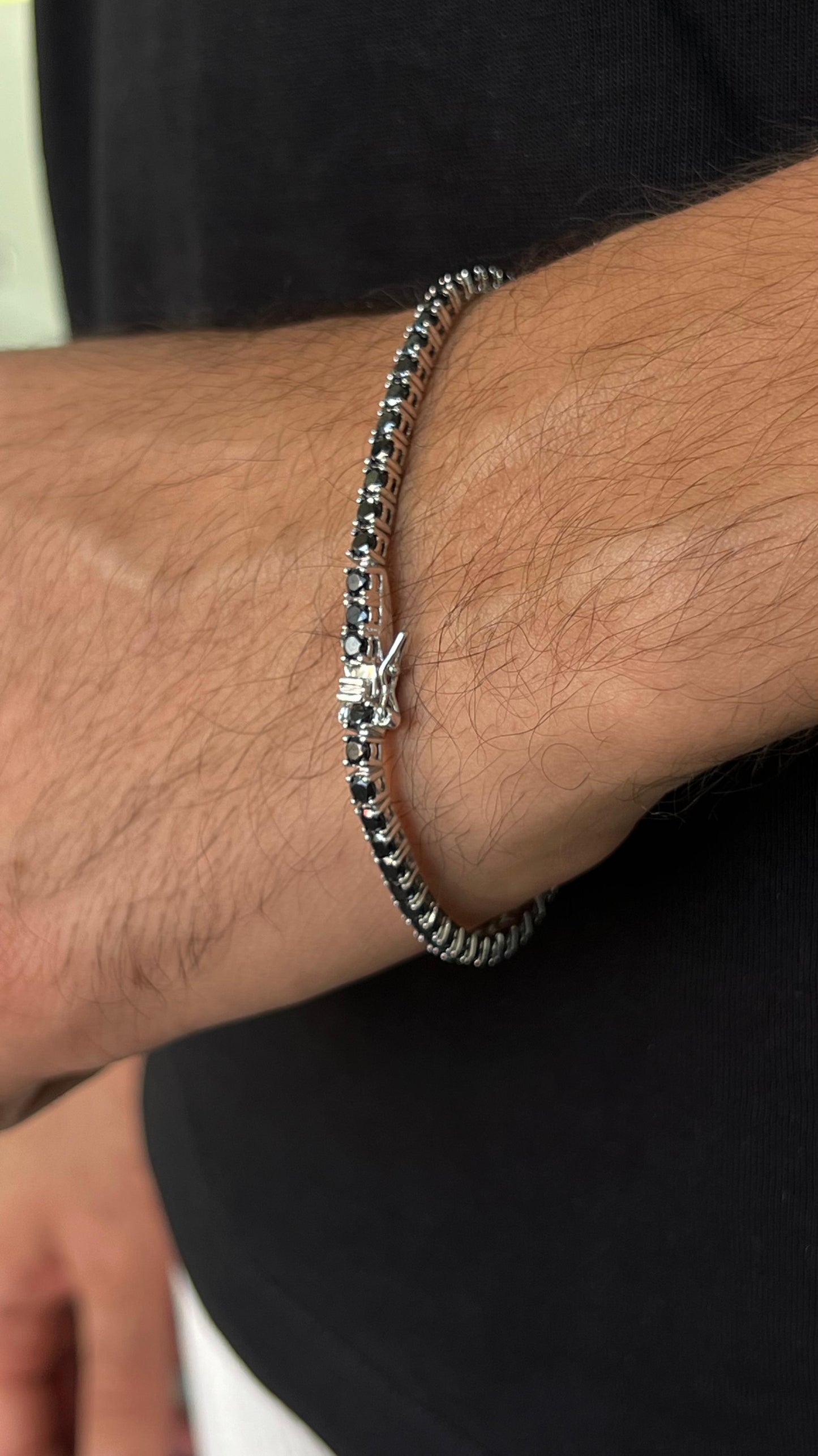 Thick Tennis Bracelet – Box Lock - Sterling Silver 925s
