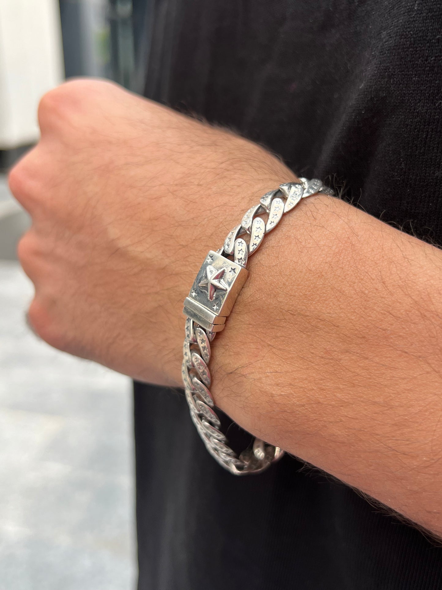 Lucky Star For Men Sterling Silver Bracelet - 925